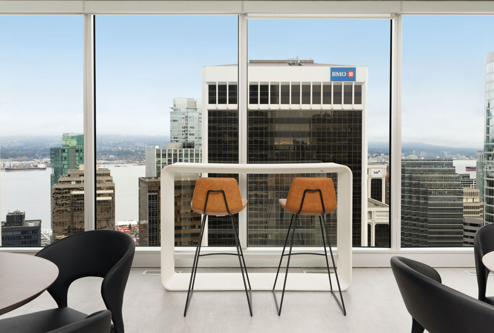 Pera HB Stools, Prada Chair & Tango Dining Table | iQ Offices Vancouver