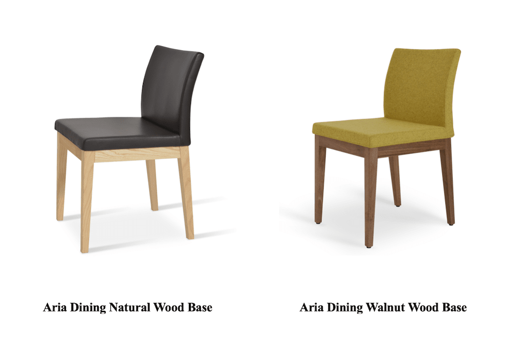 aria wood chairs