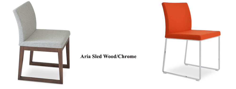 aria sled wood chrome