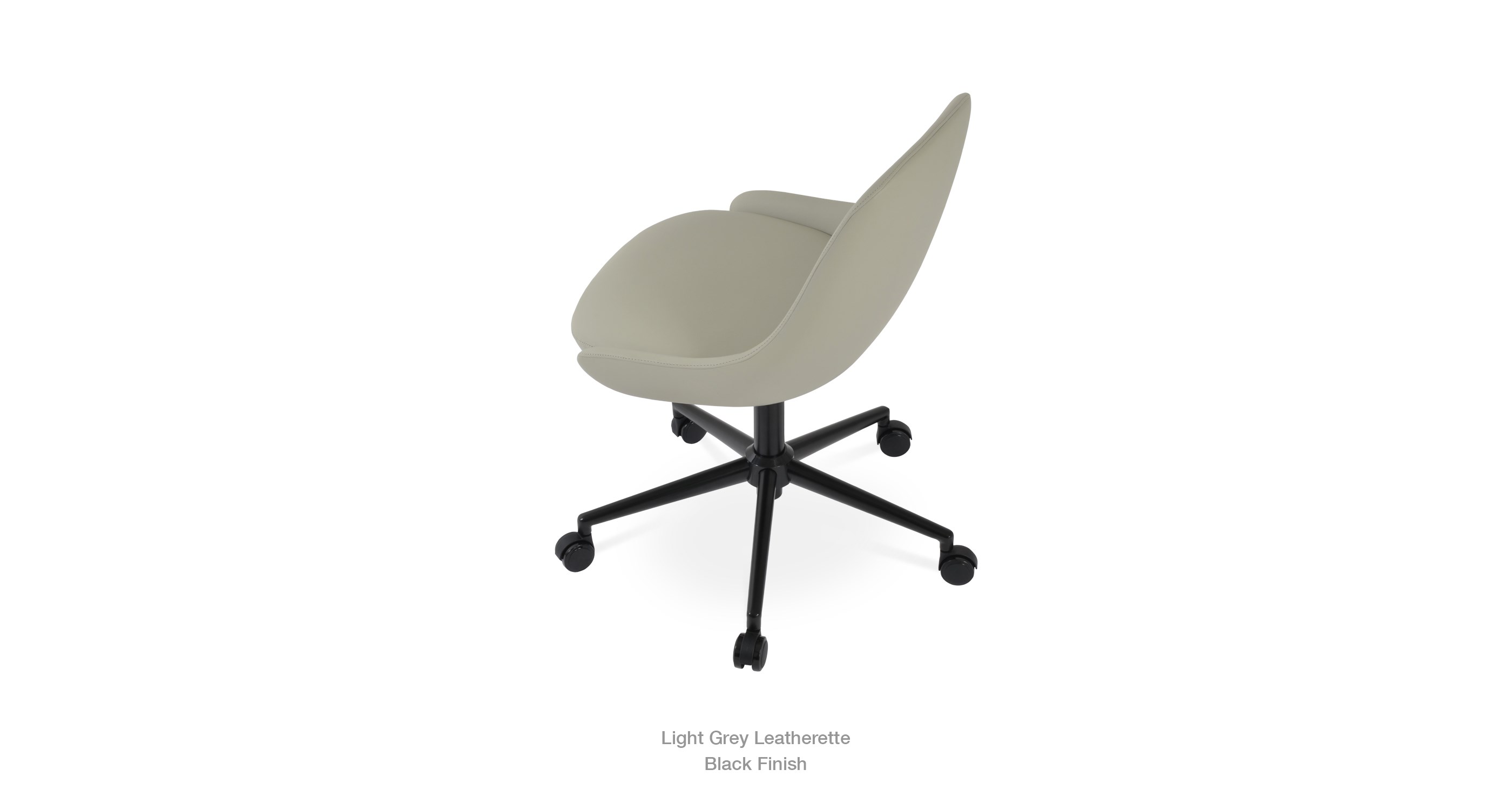 light grey leatherette