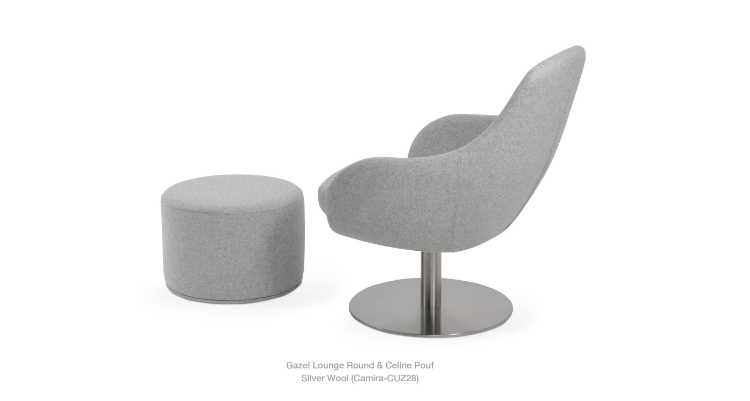 silver wool - Gazel Lounge Round