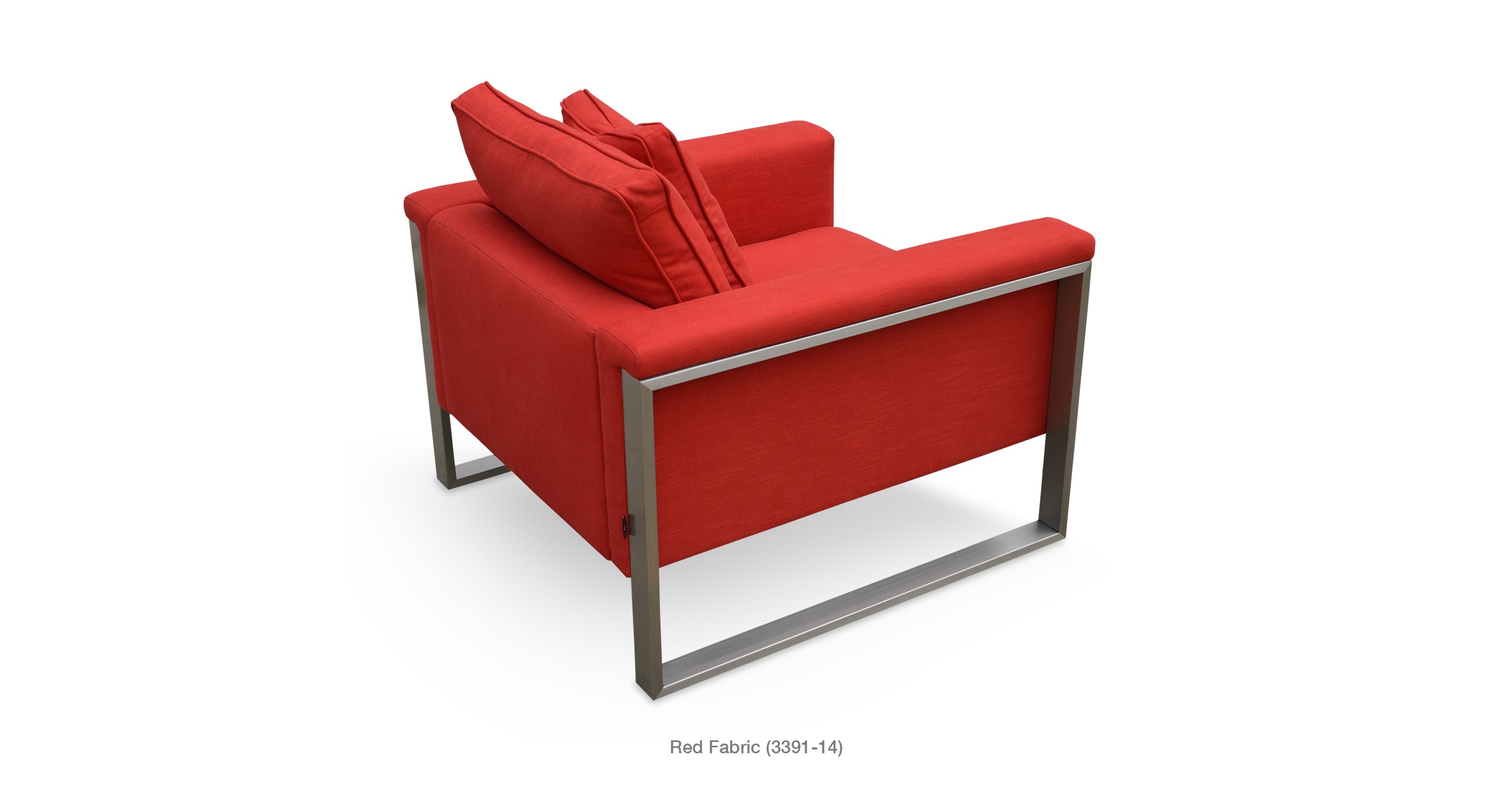 Boston Arm Chair Red Fabric