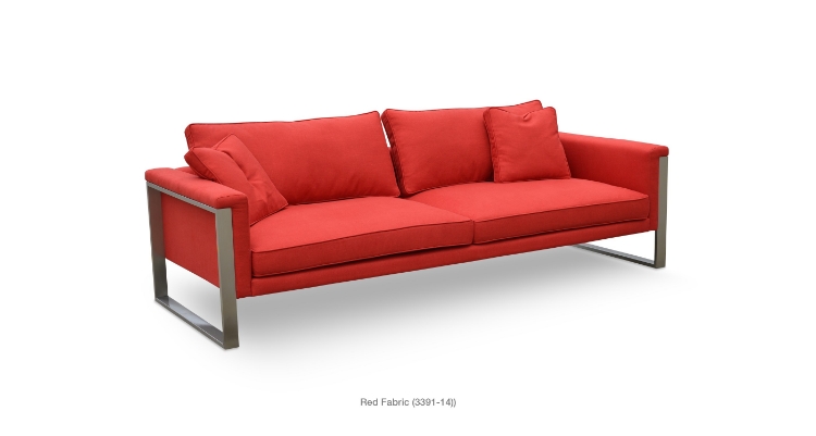 Boston Sofa Red Fabric