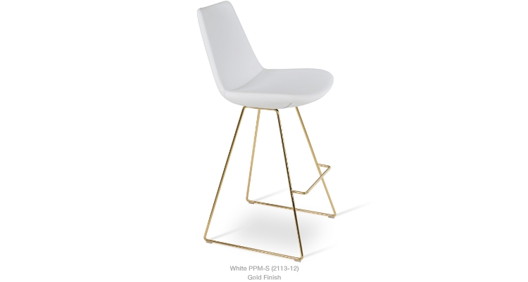 2020 02 20 Eiffel Wire Stool White Ppm Gold