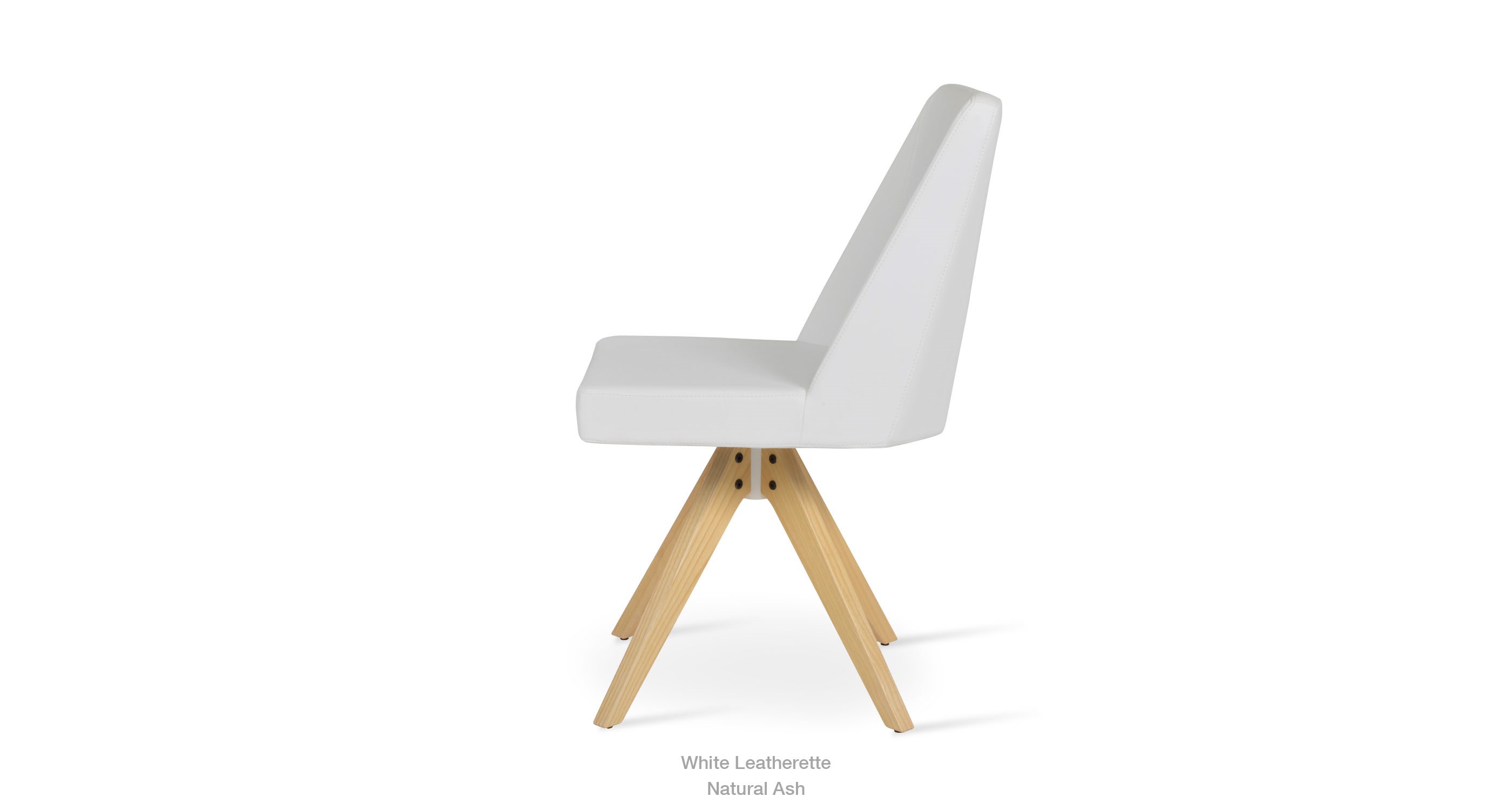 white leatherette