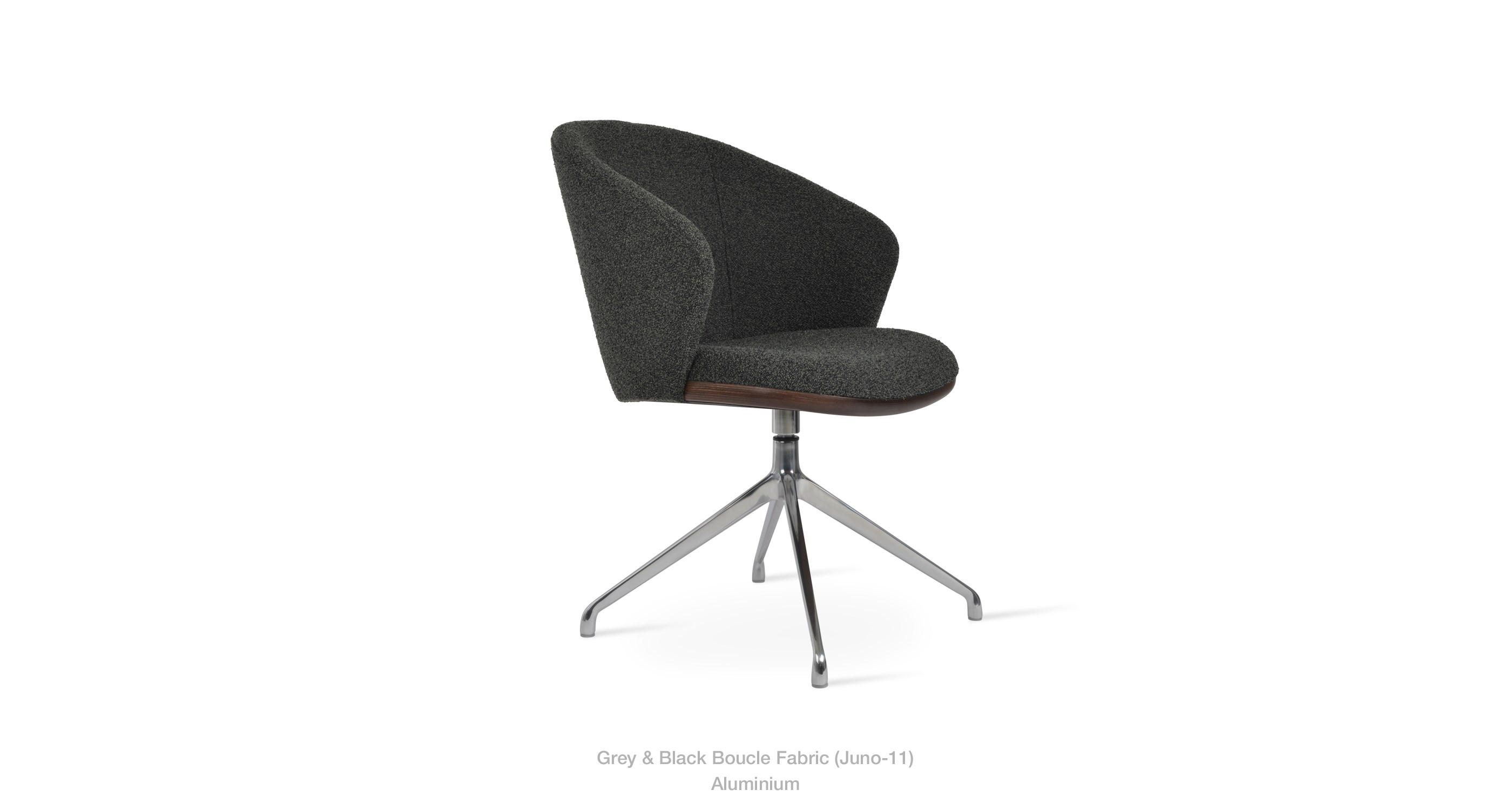 grey black boucle