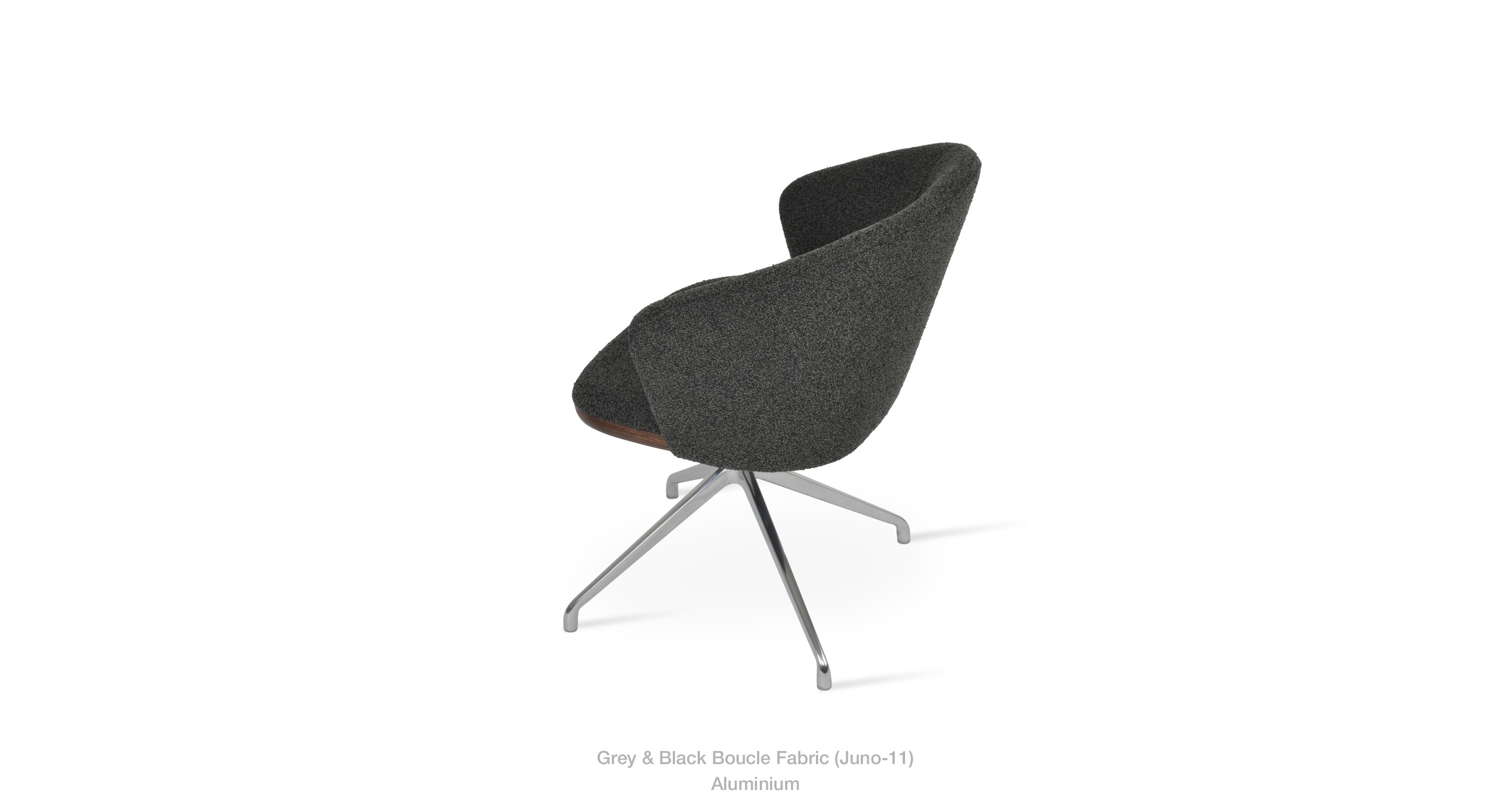 grey black boucle