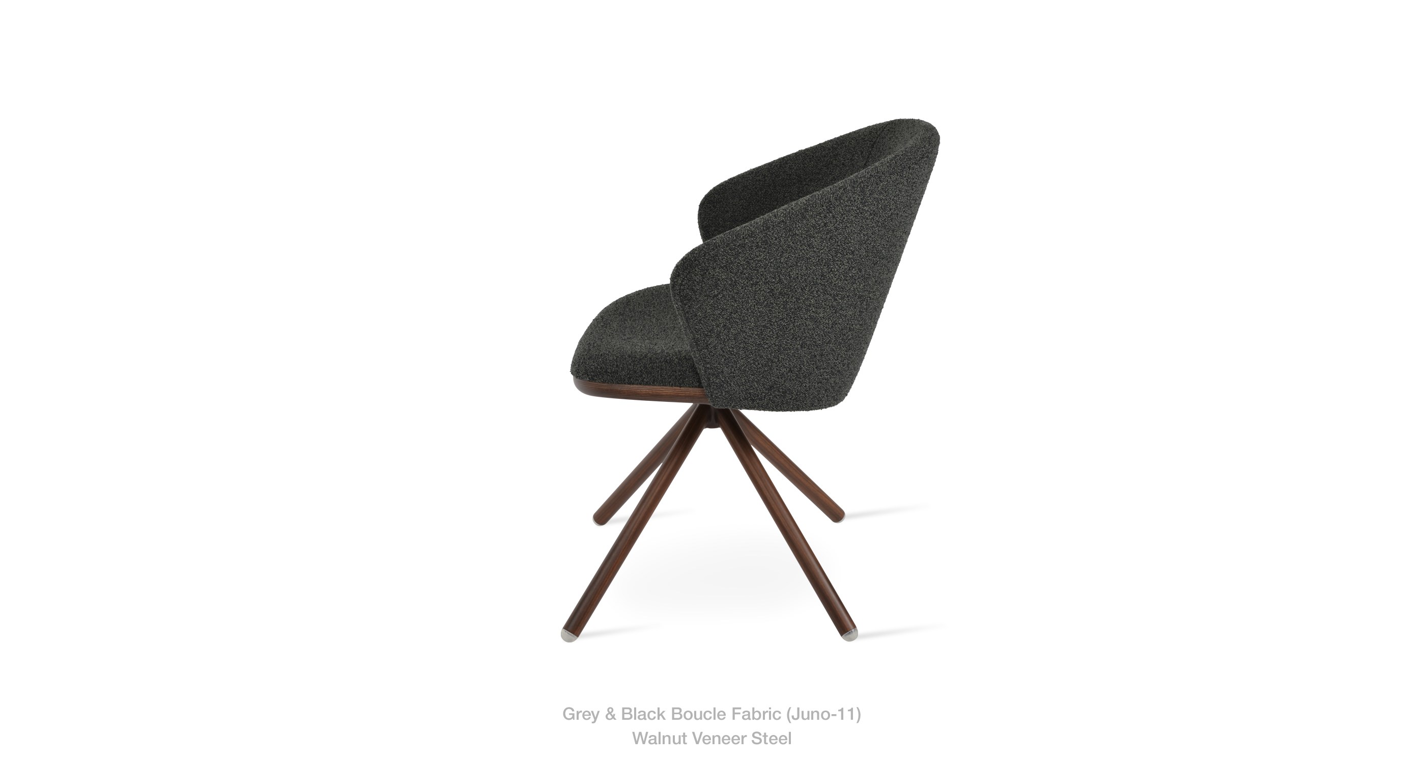 grey black boucle