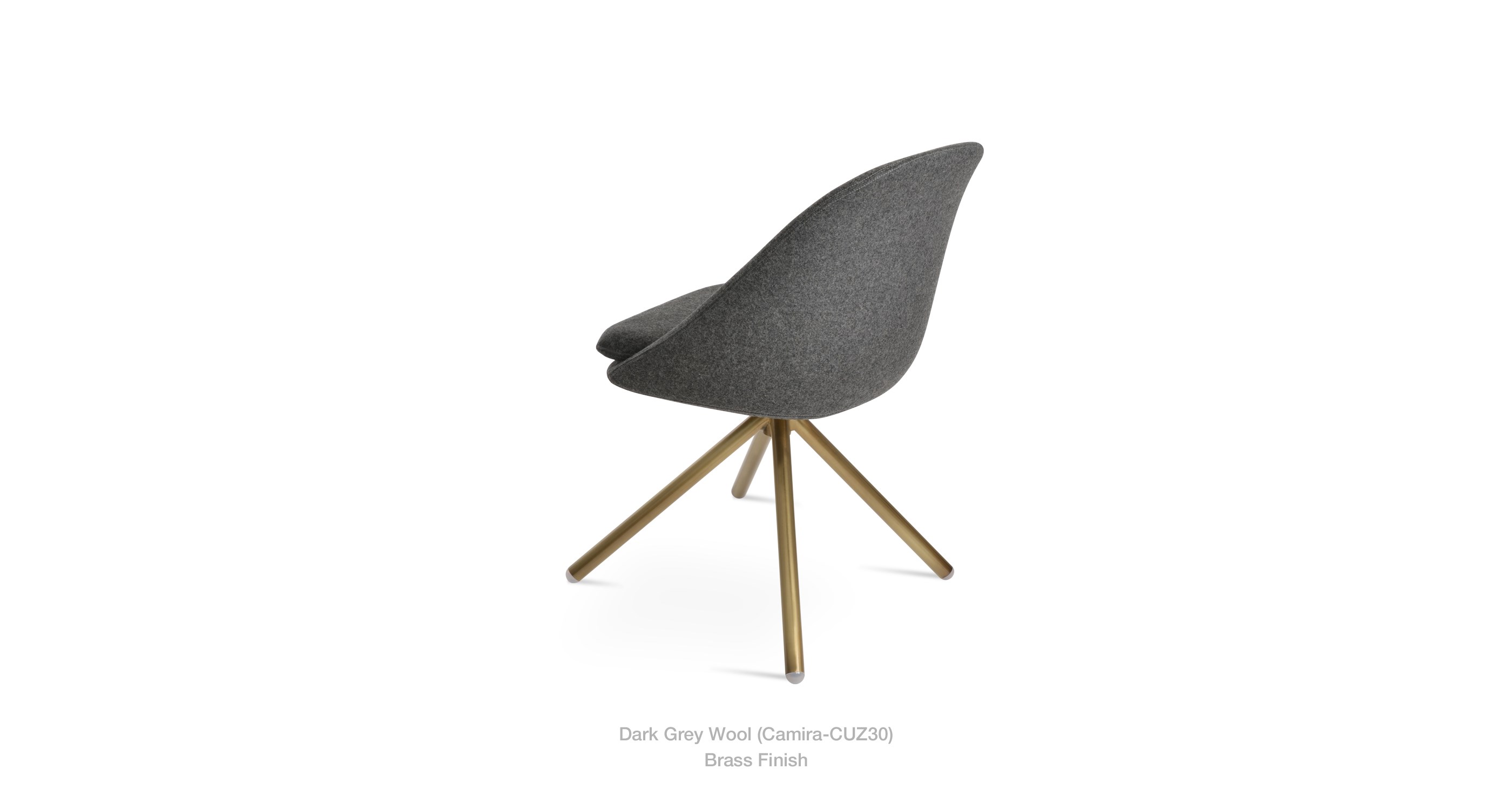 dark grey wool - brass