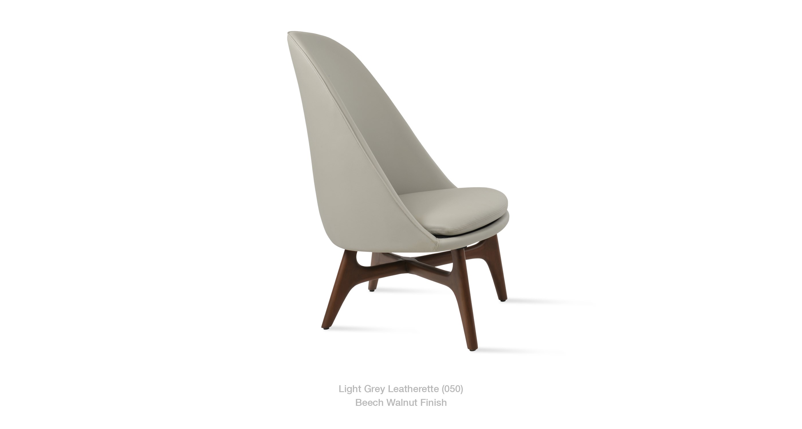 light grey leatherette