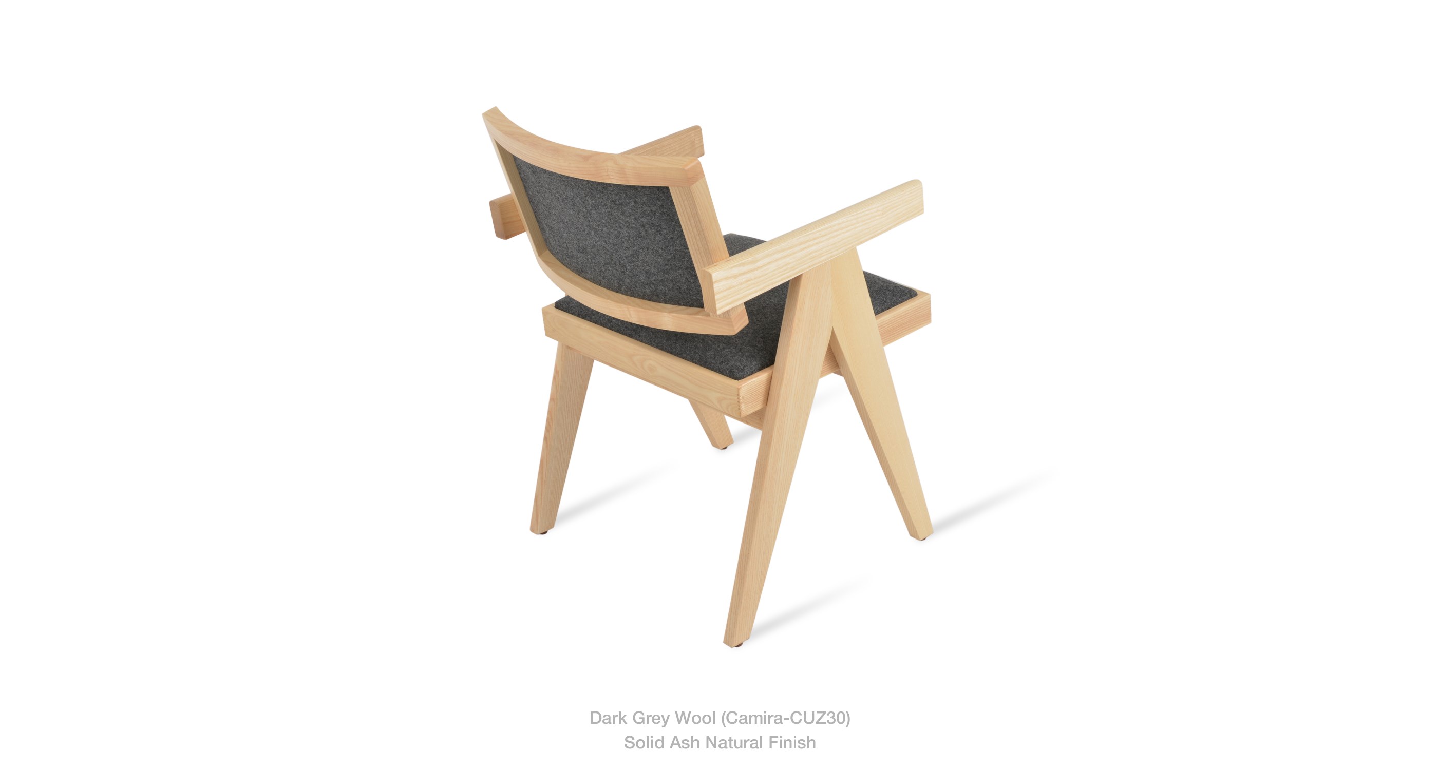 dark grey wool - natural