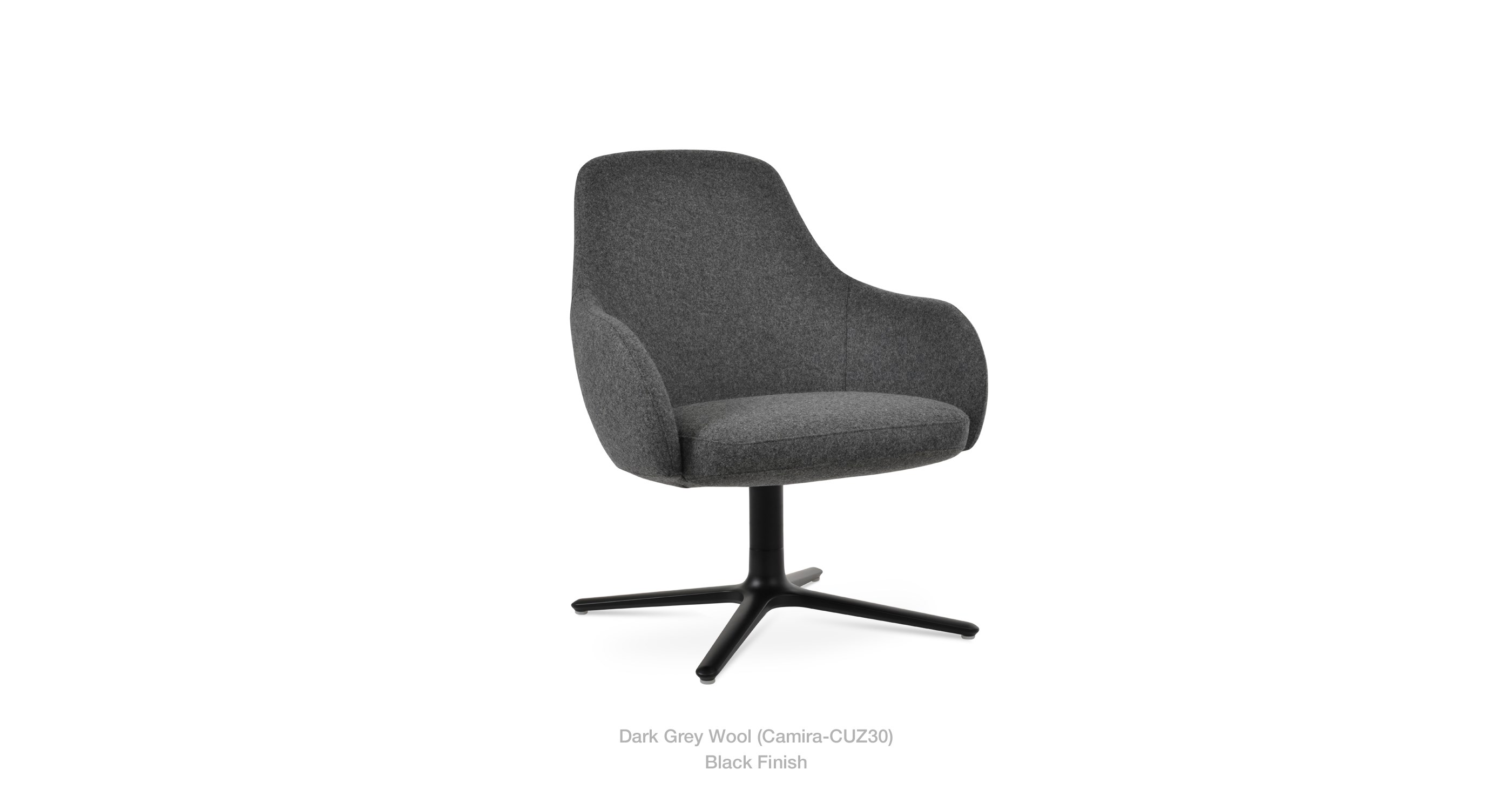 dark grey wool - black