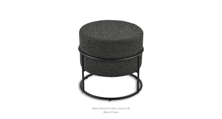 Colombo Stackable Black Boucle Fabric
