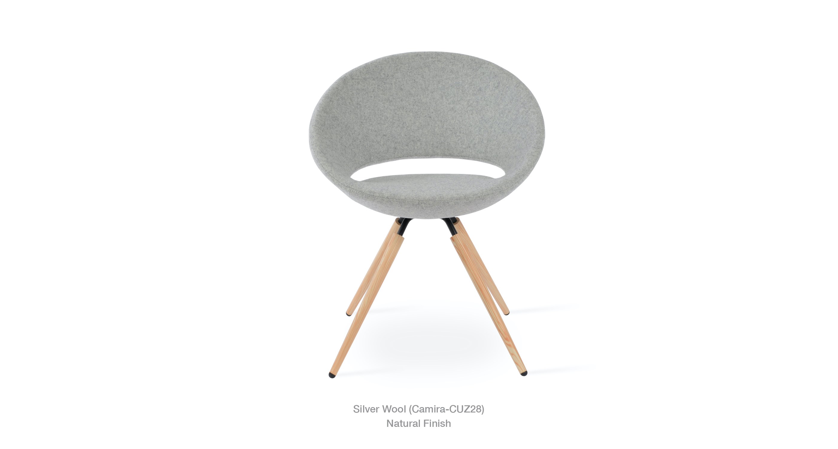 Crescent Carrot Swivel Silver Camira