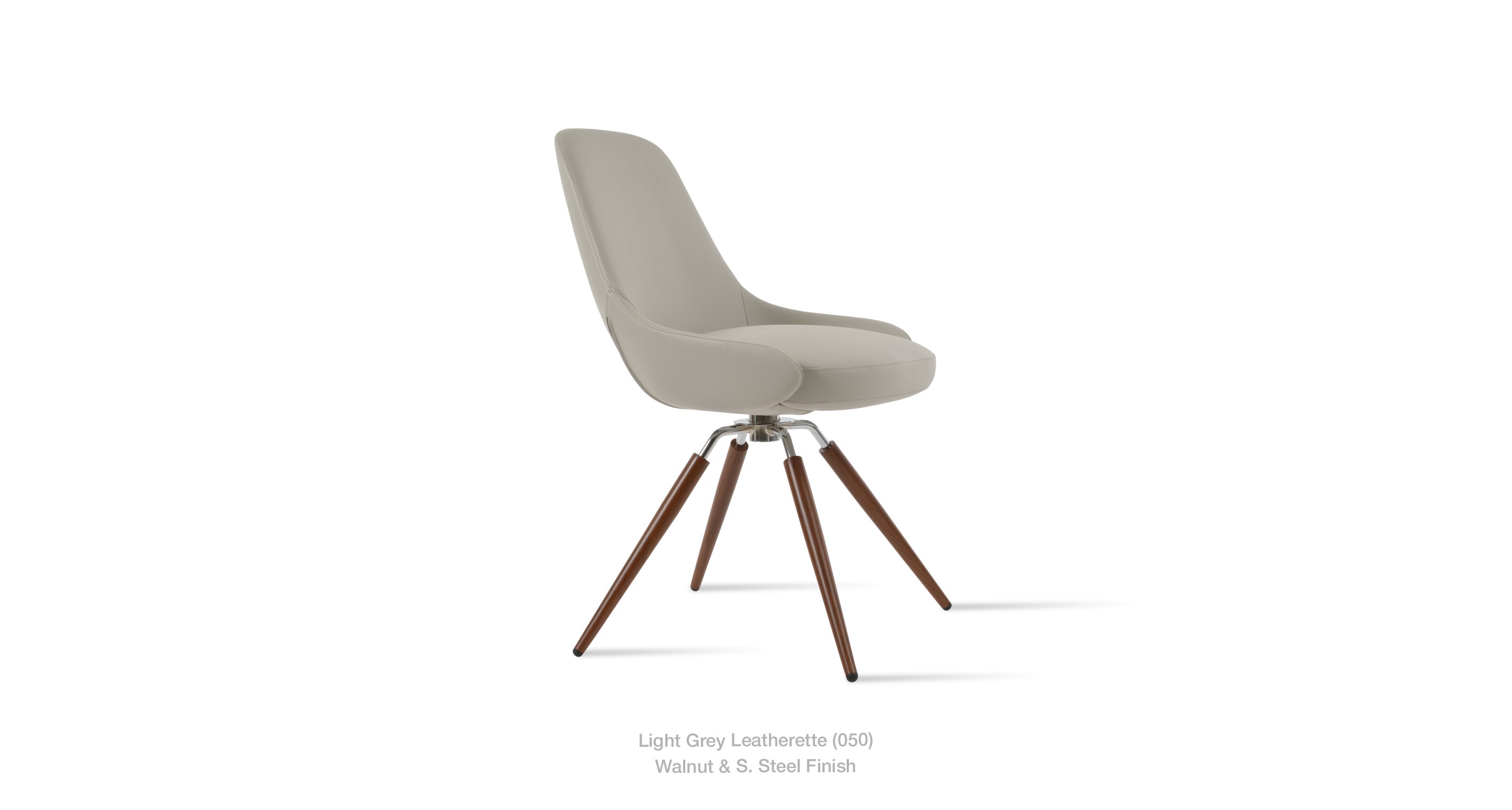 light grey leatherette