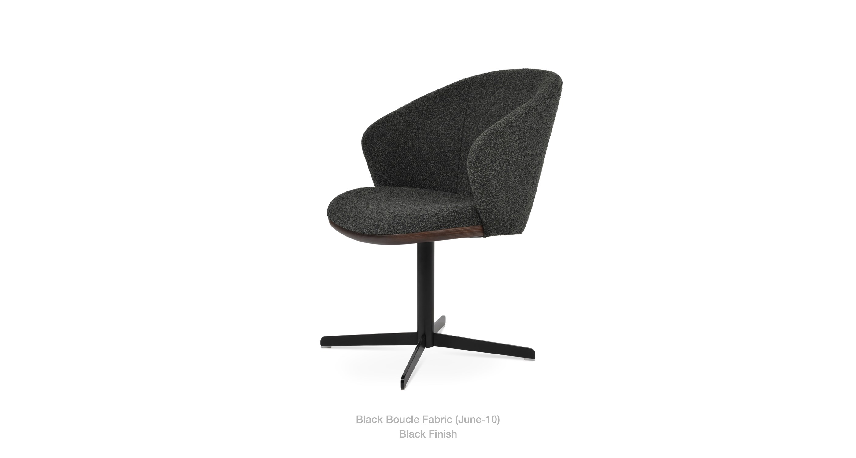 grey boucle - black