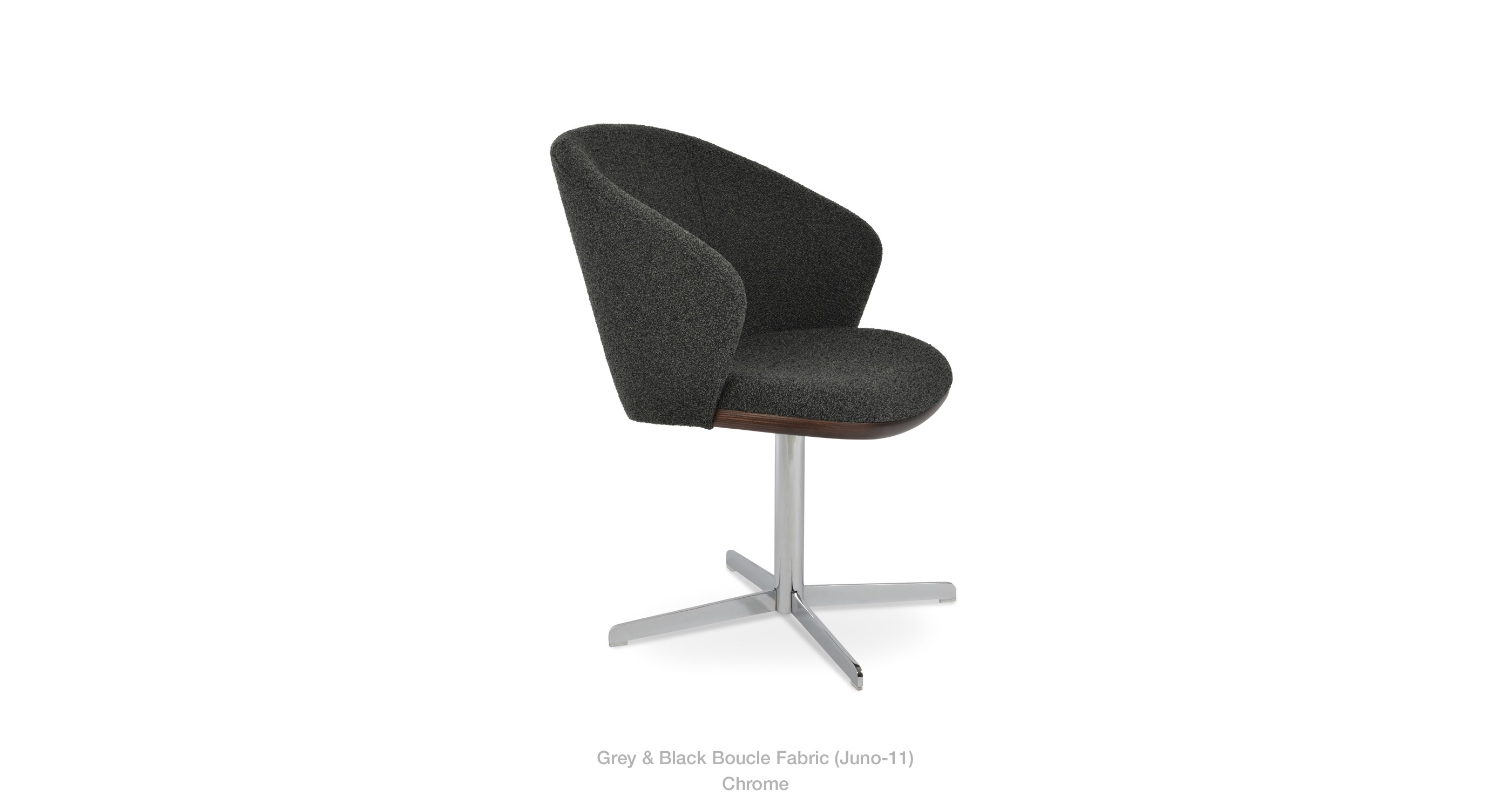 grey black boucle