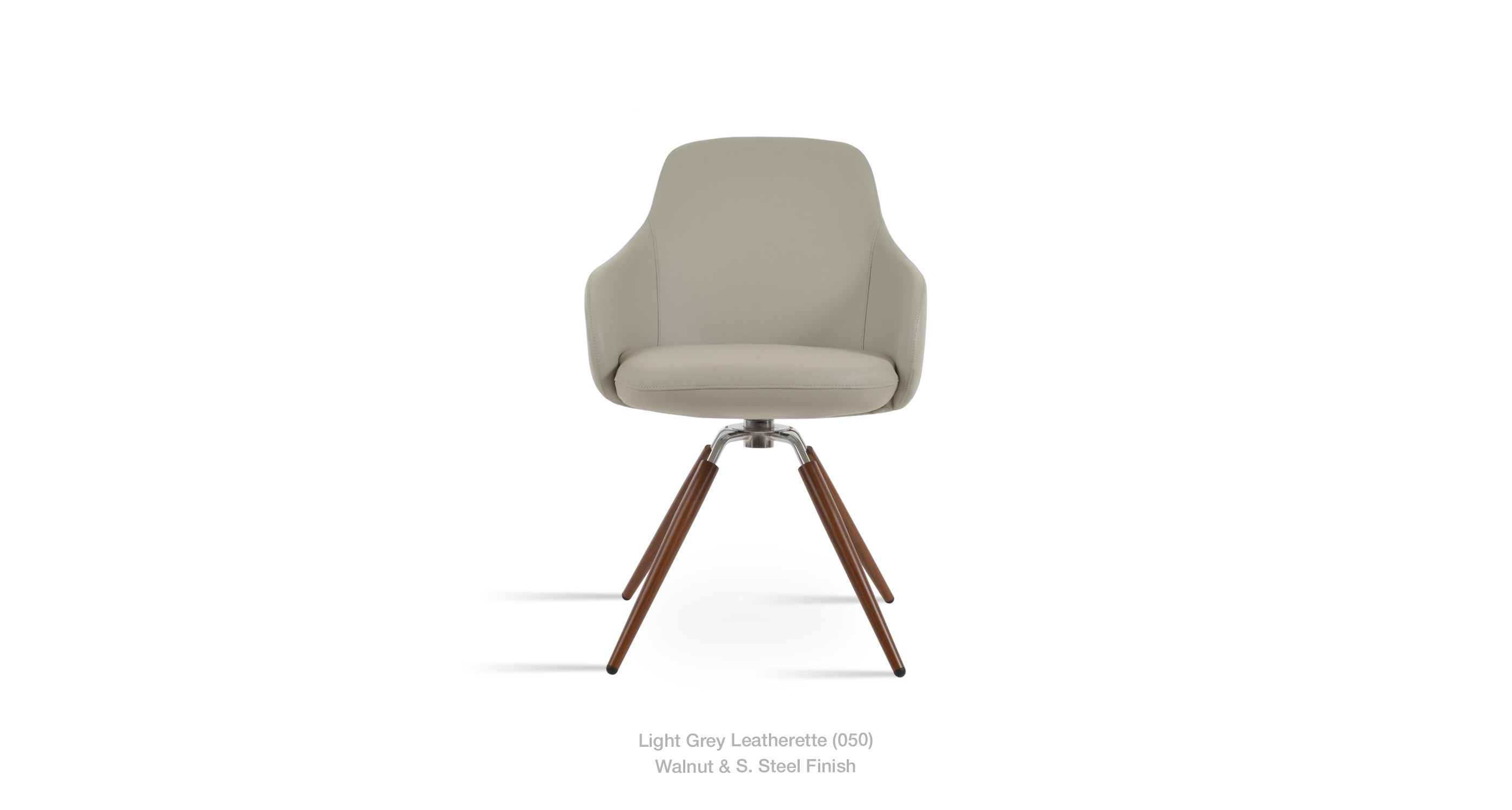 light grey leatherette