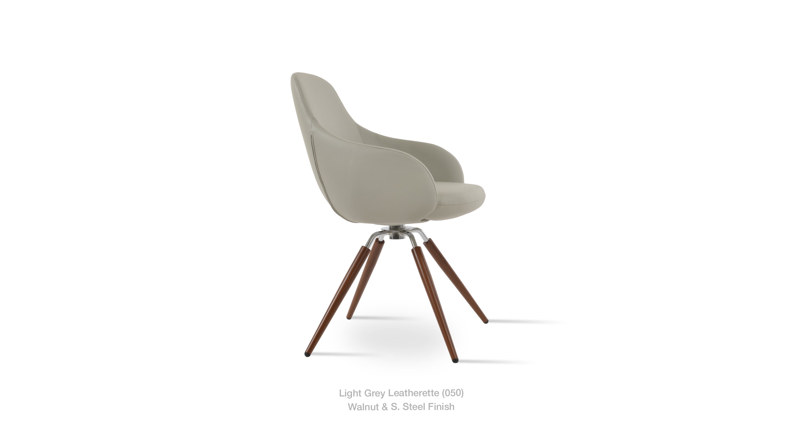 light grey leatherette