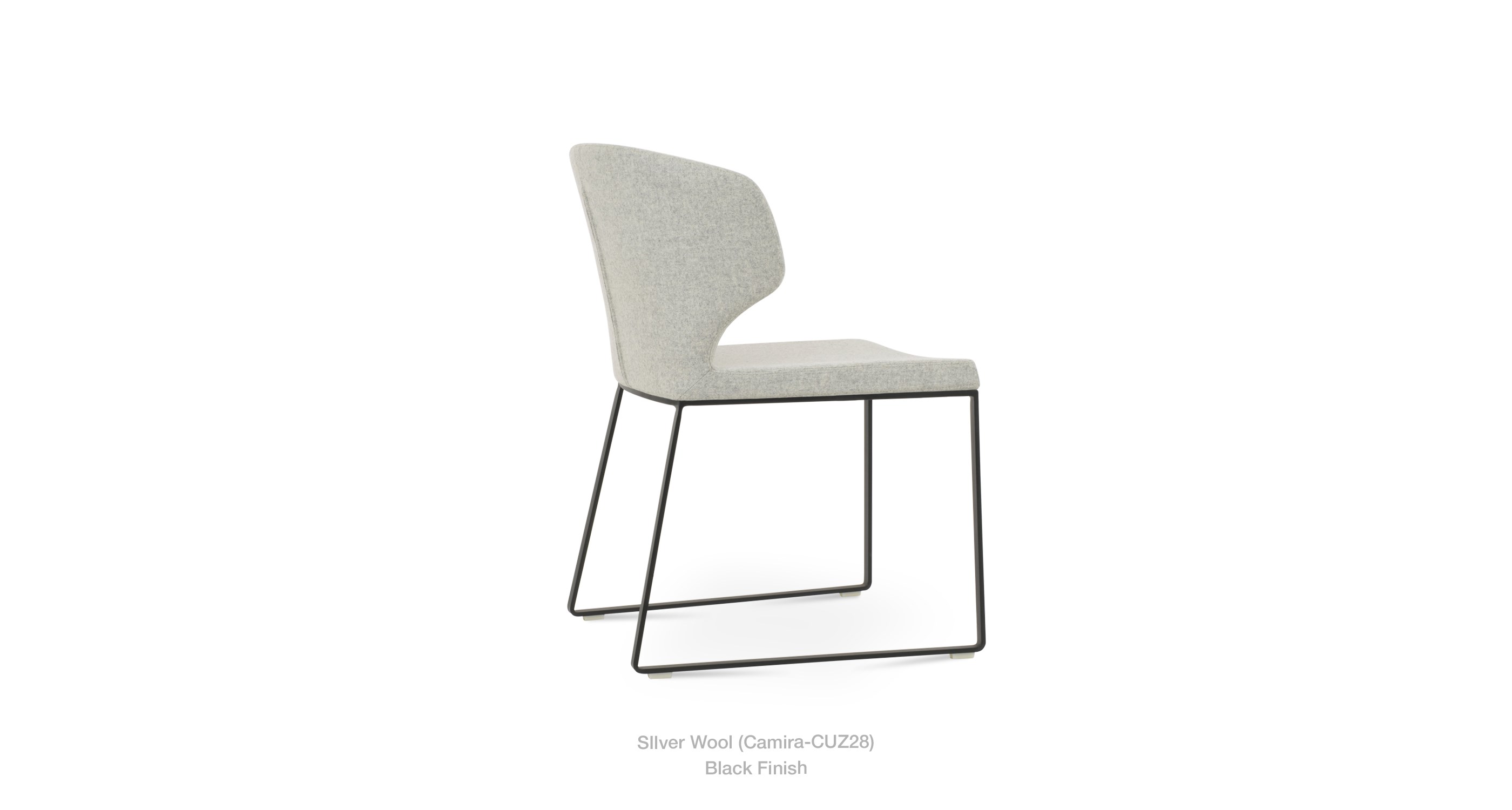 silver wool - black