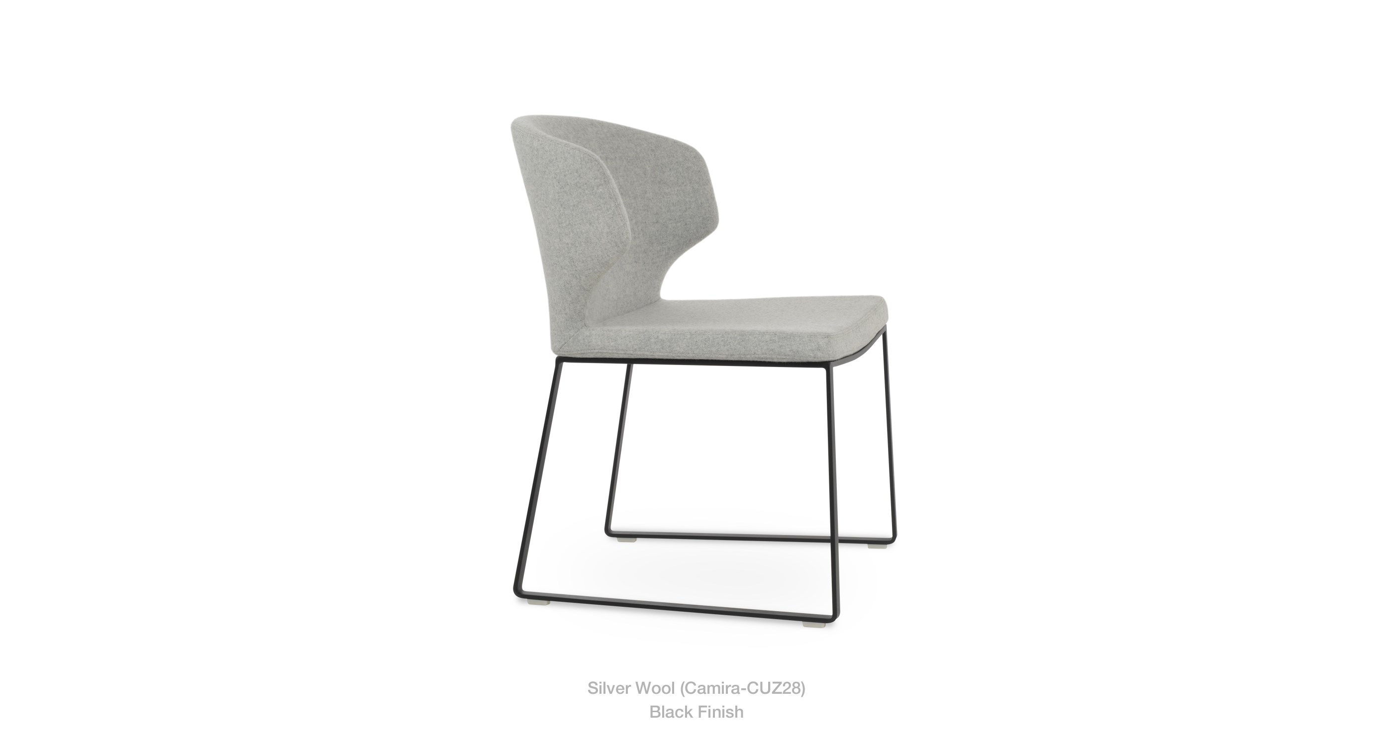 silver wool - black