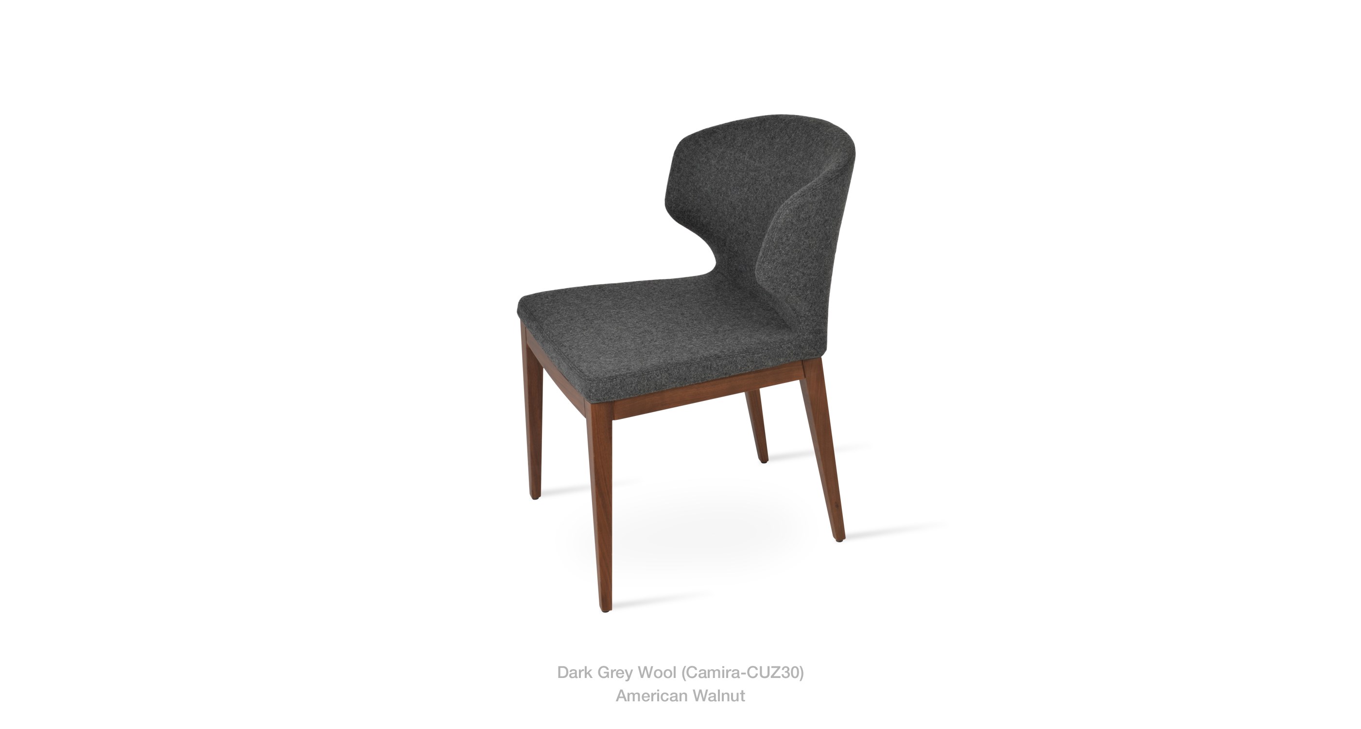 Amed Wood Dark Grey Wool