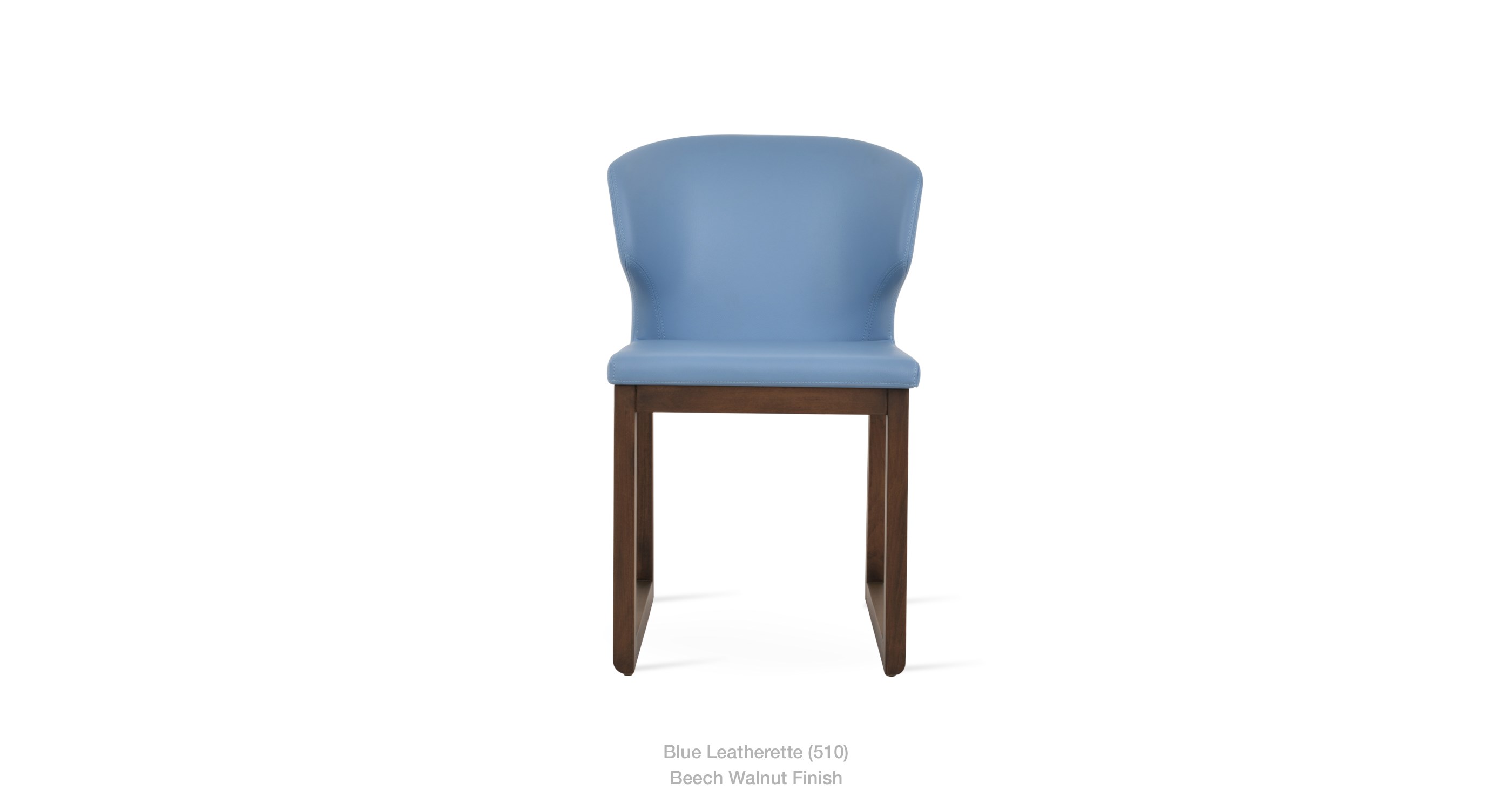 blue boucle - walnut