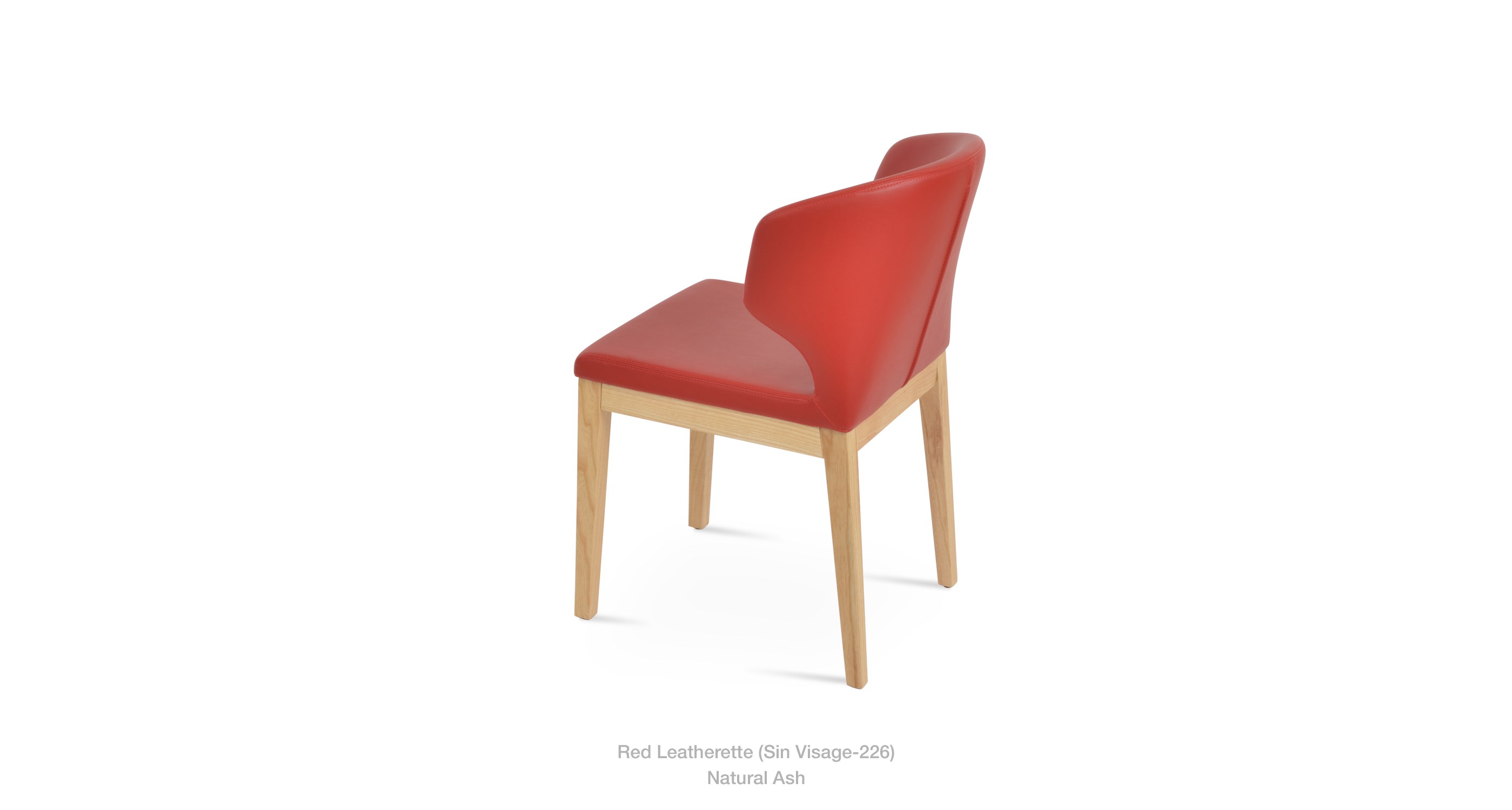 red leatherette - natural ash