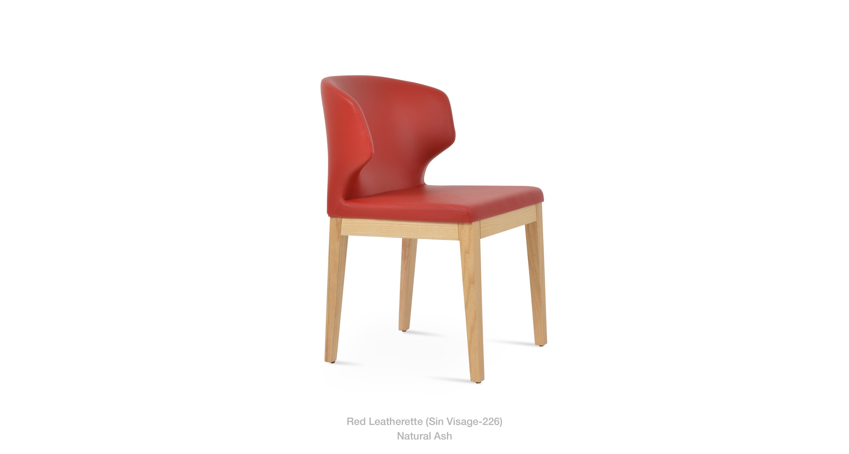 red leatherette - natural ash