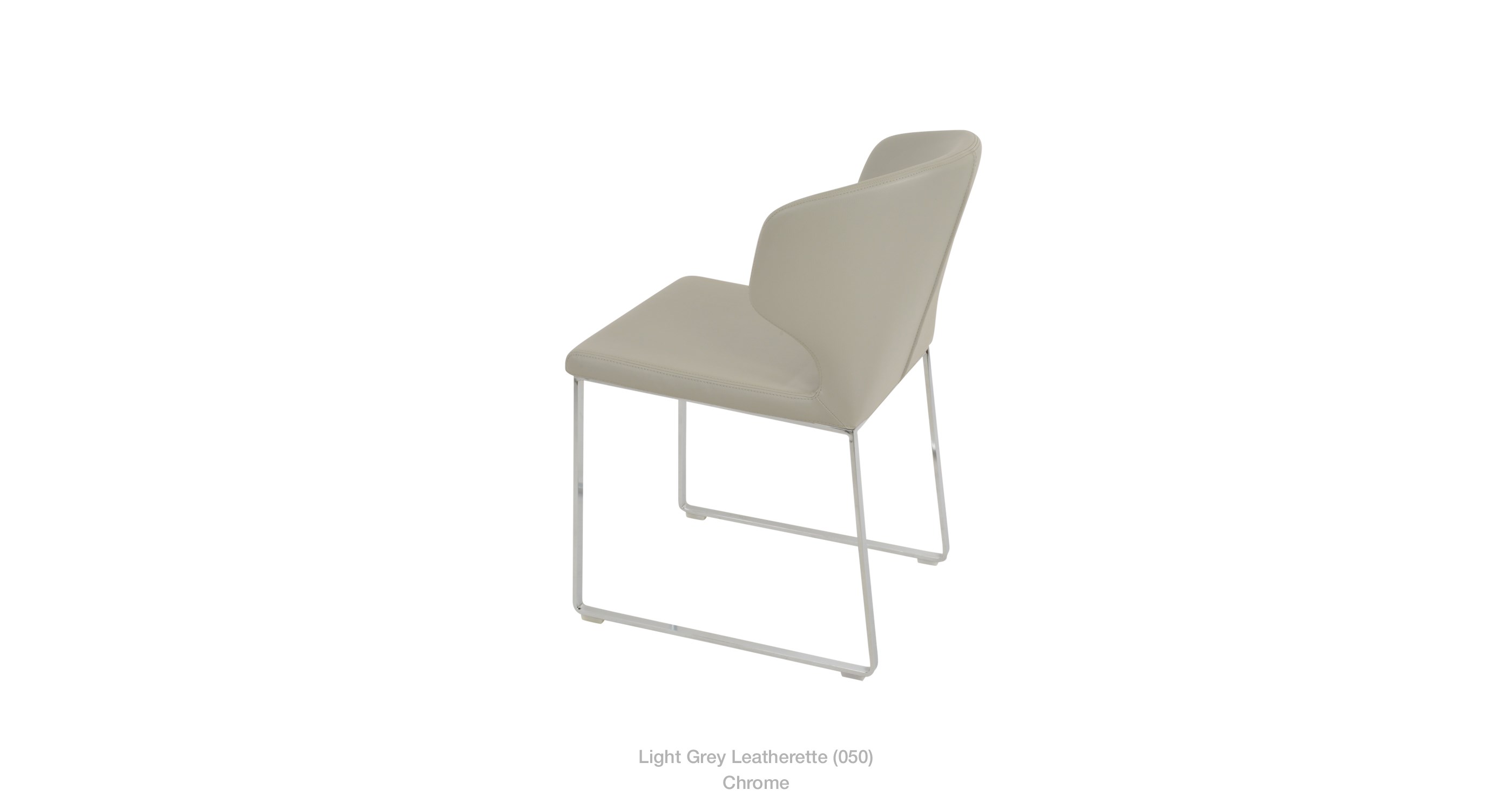 light grey leatherette