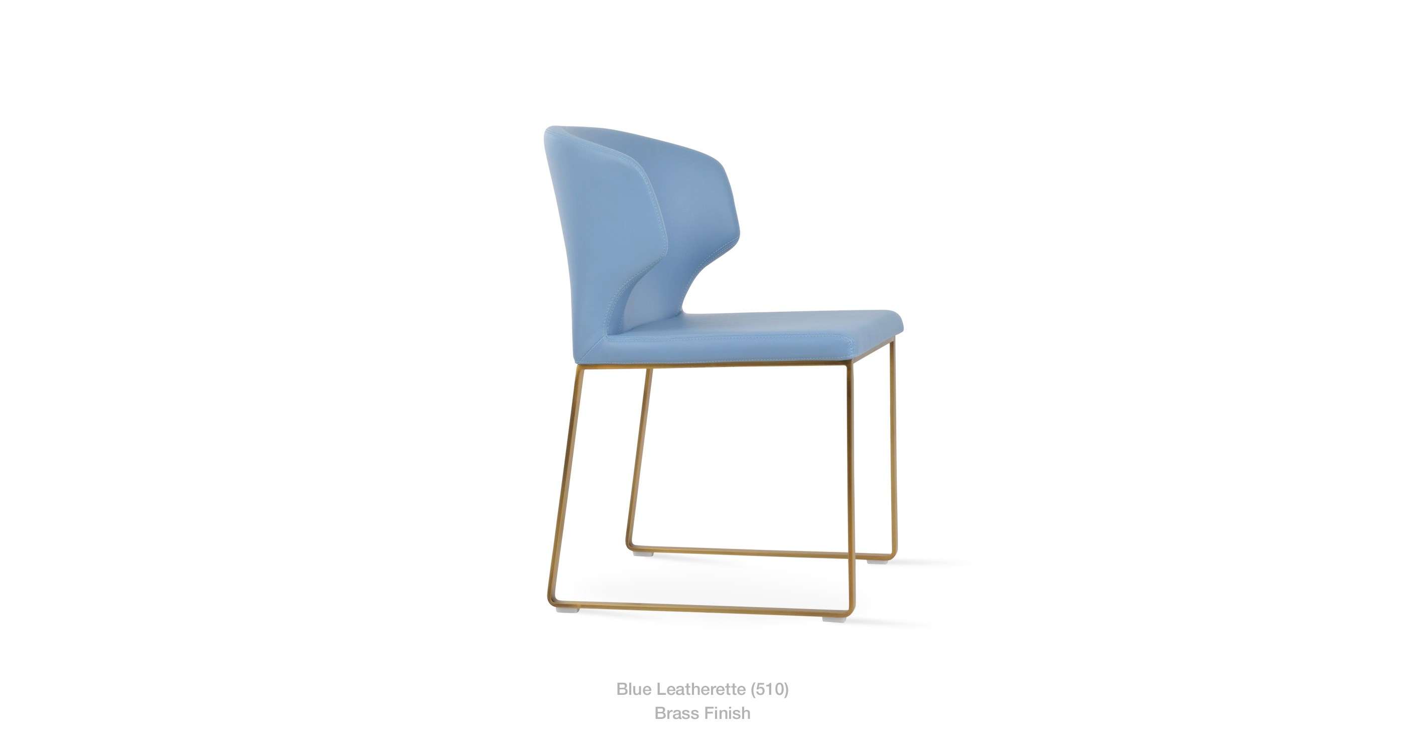 blue leatherette - brass
