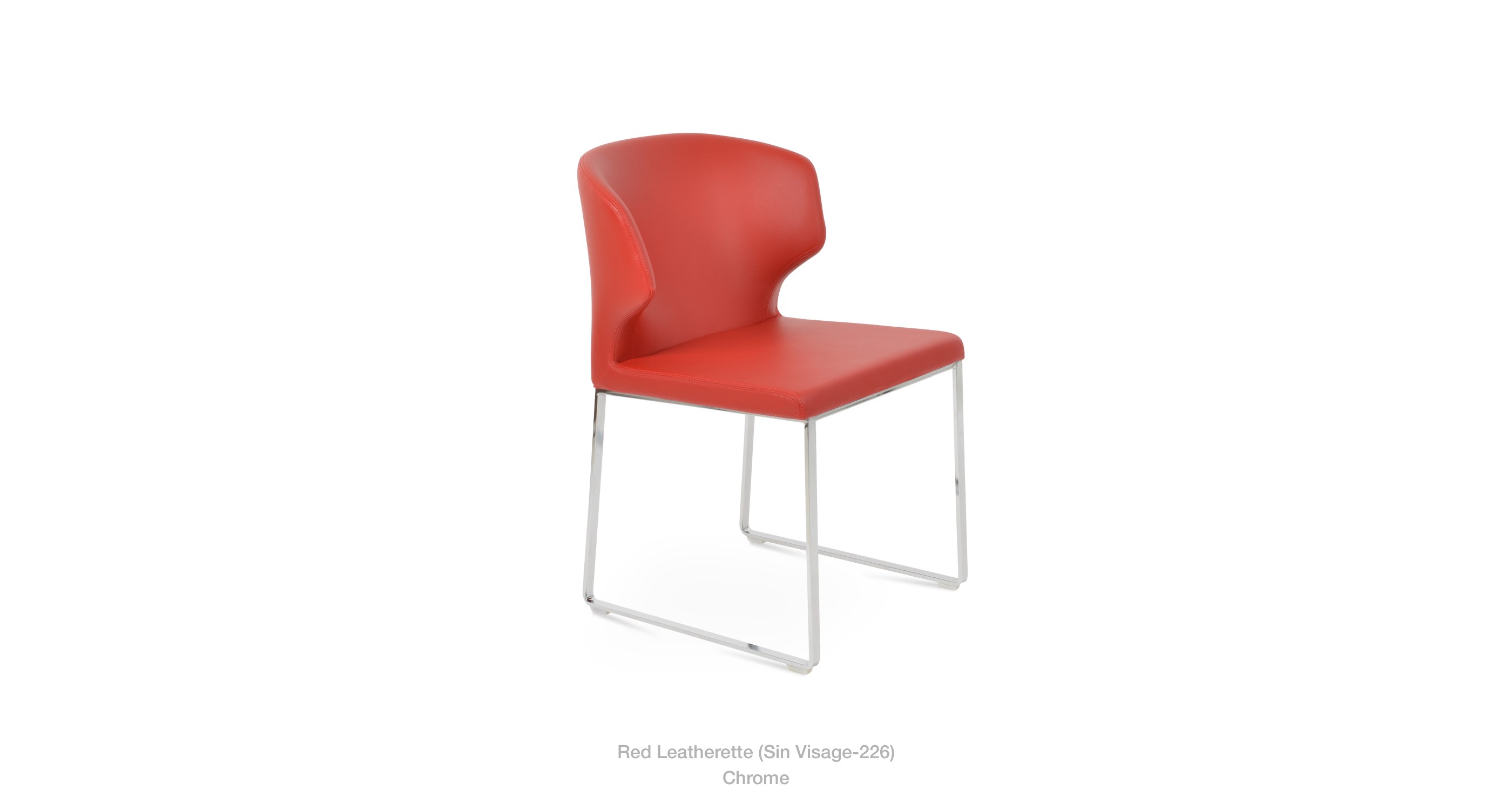 red leatherette - chrome