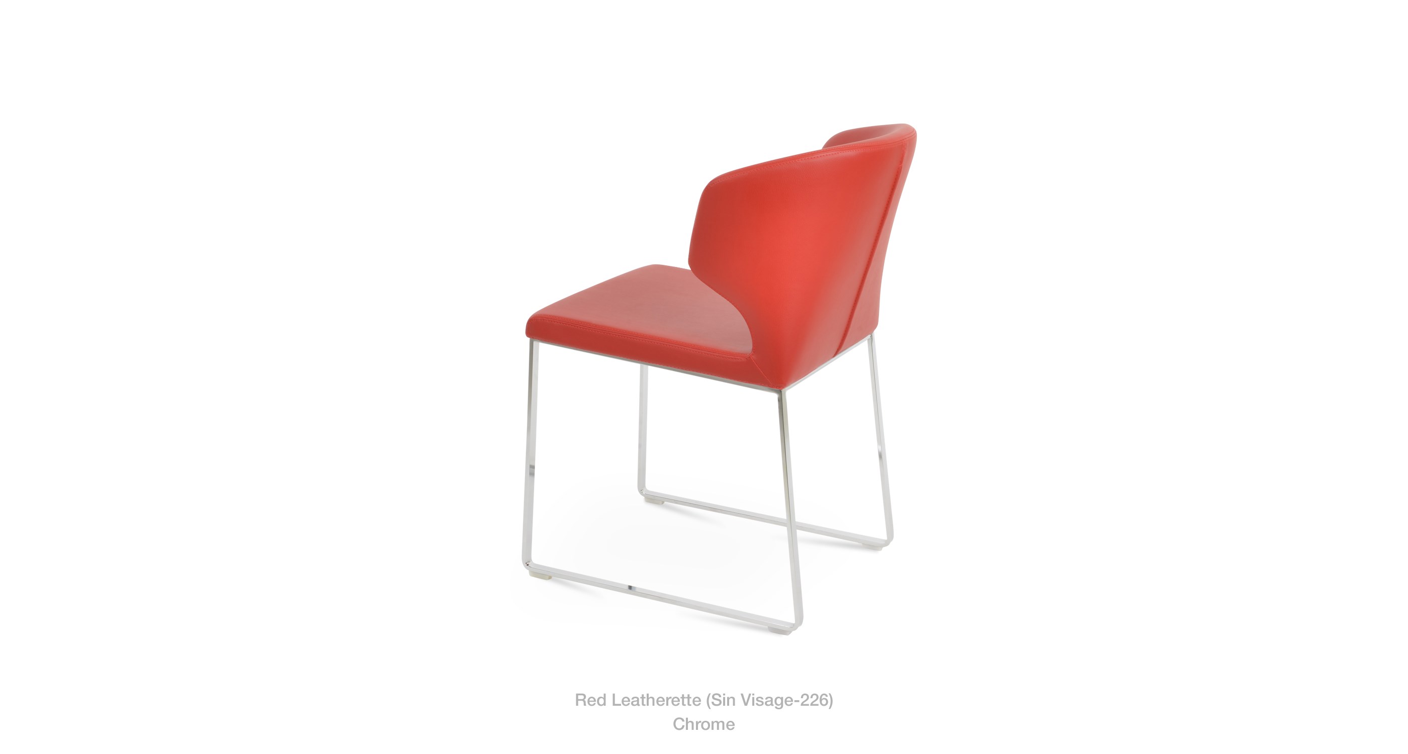 red leatherette - chrome