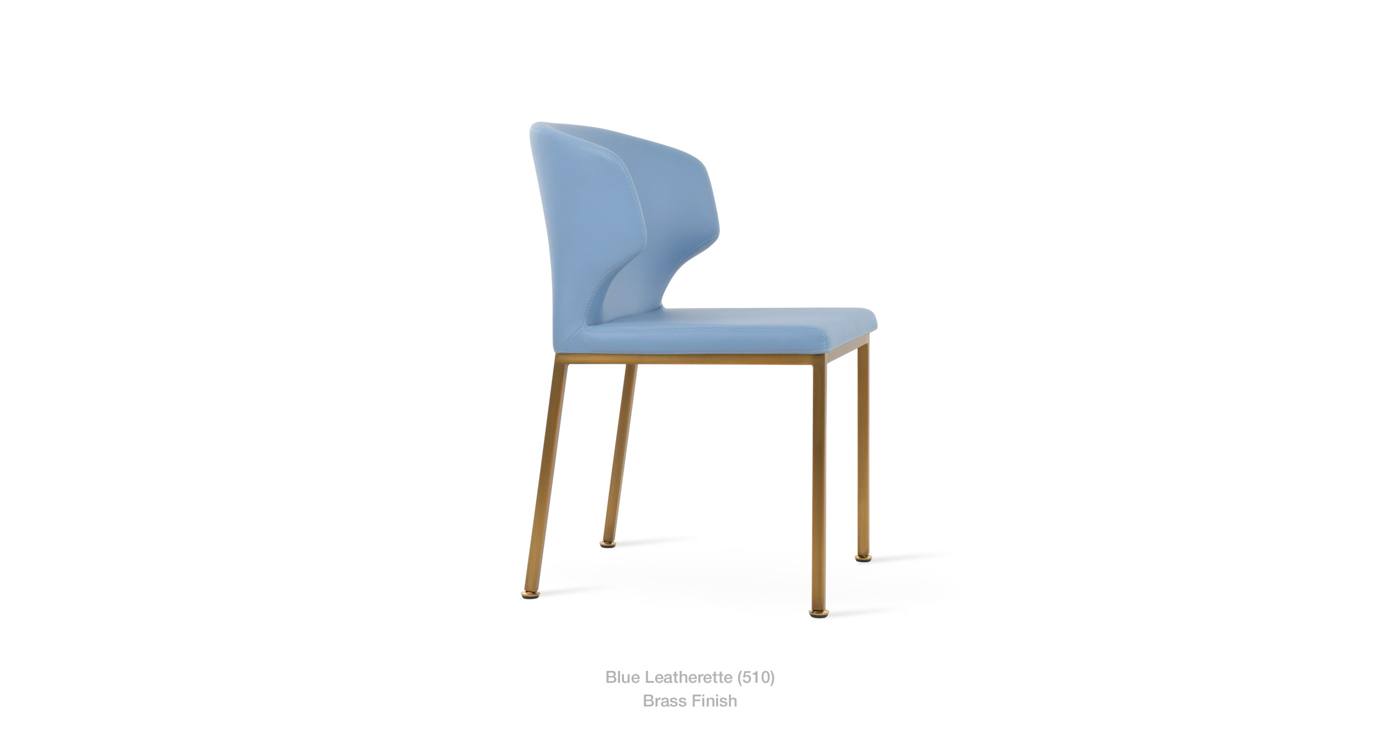 blue leatherette - brass