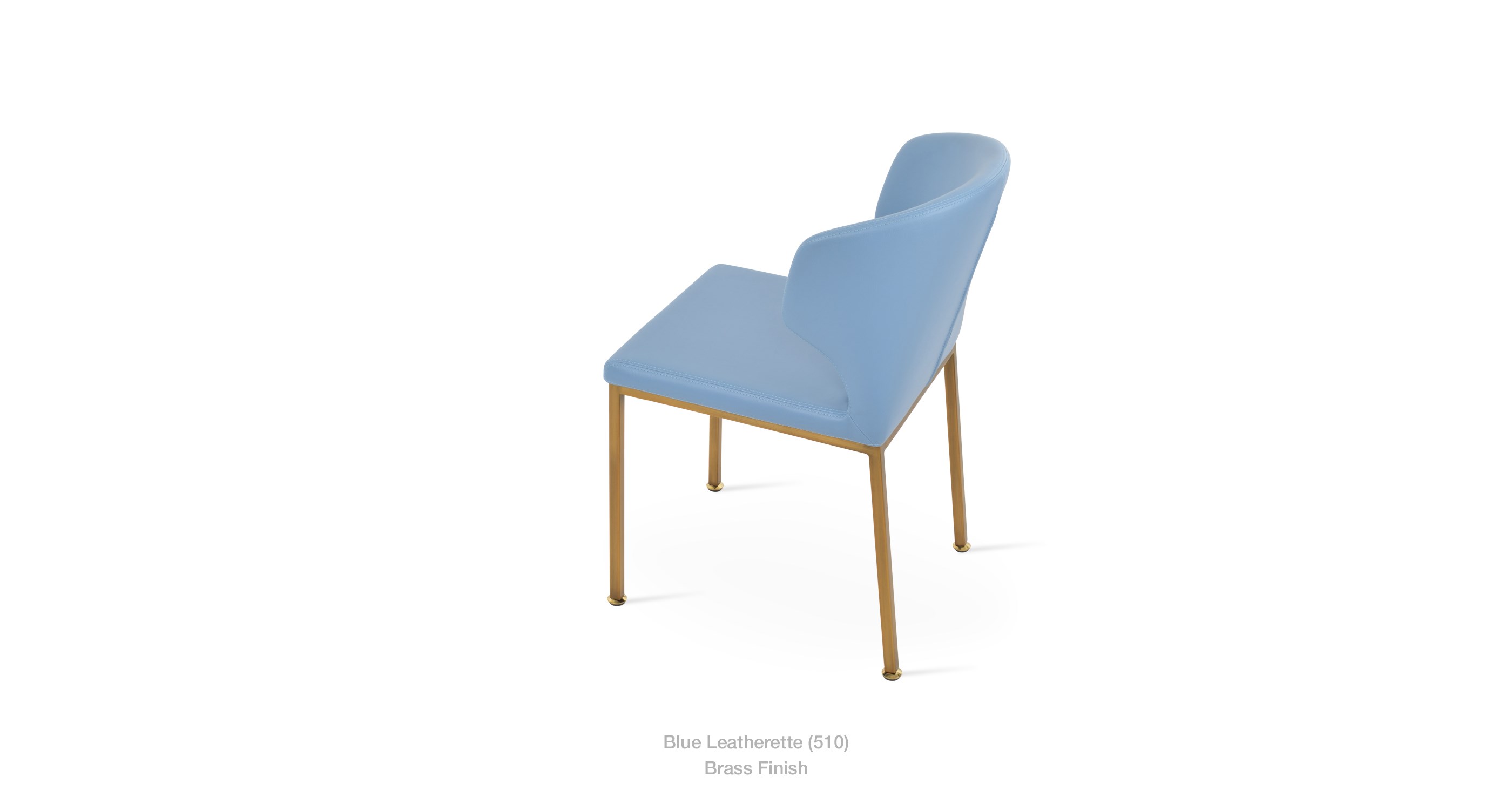 blue leatherette - brass