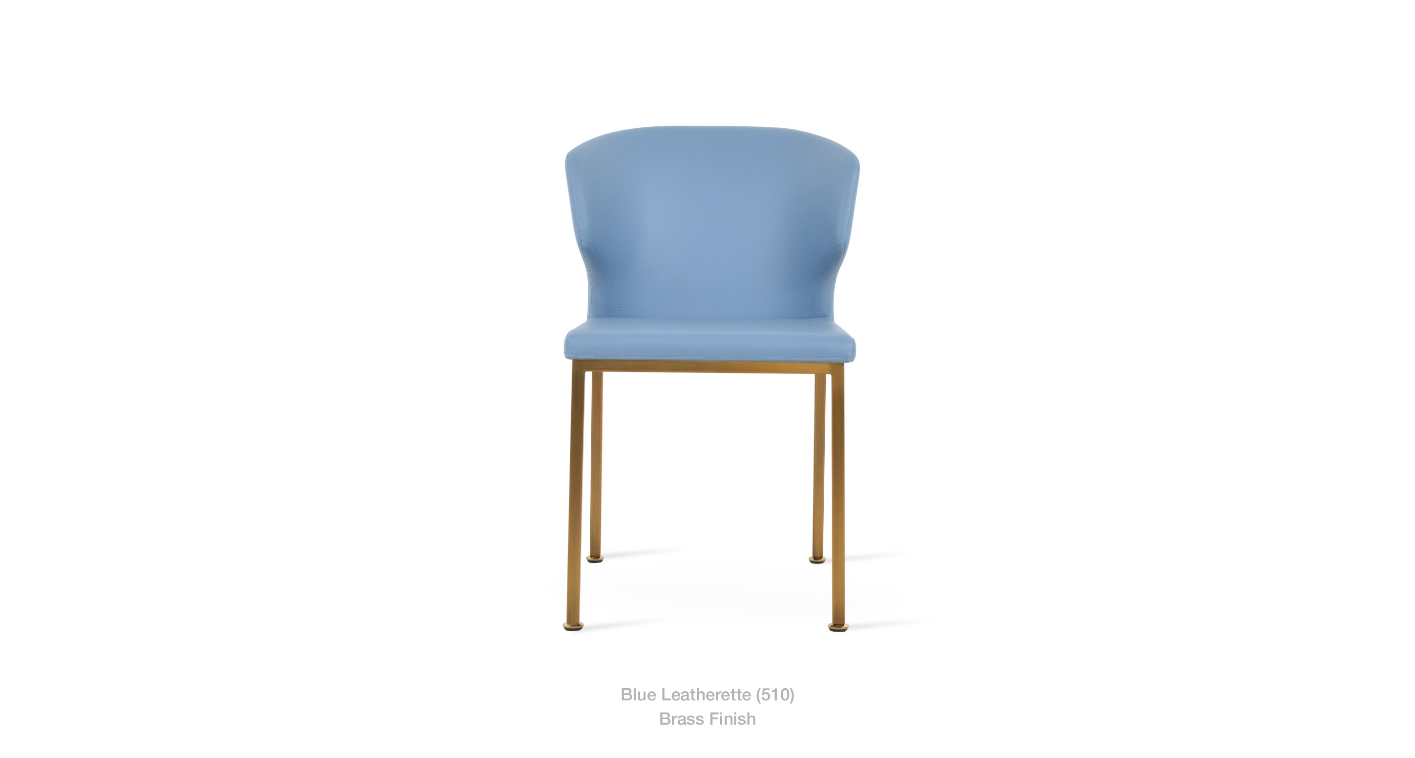 blue leatherette - brass