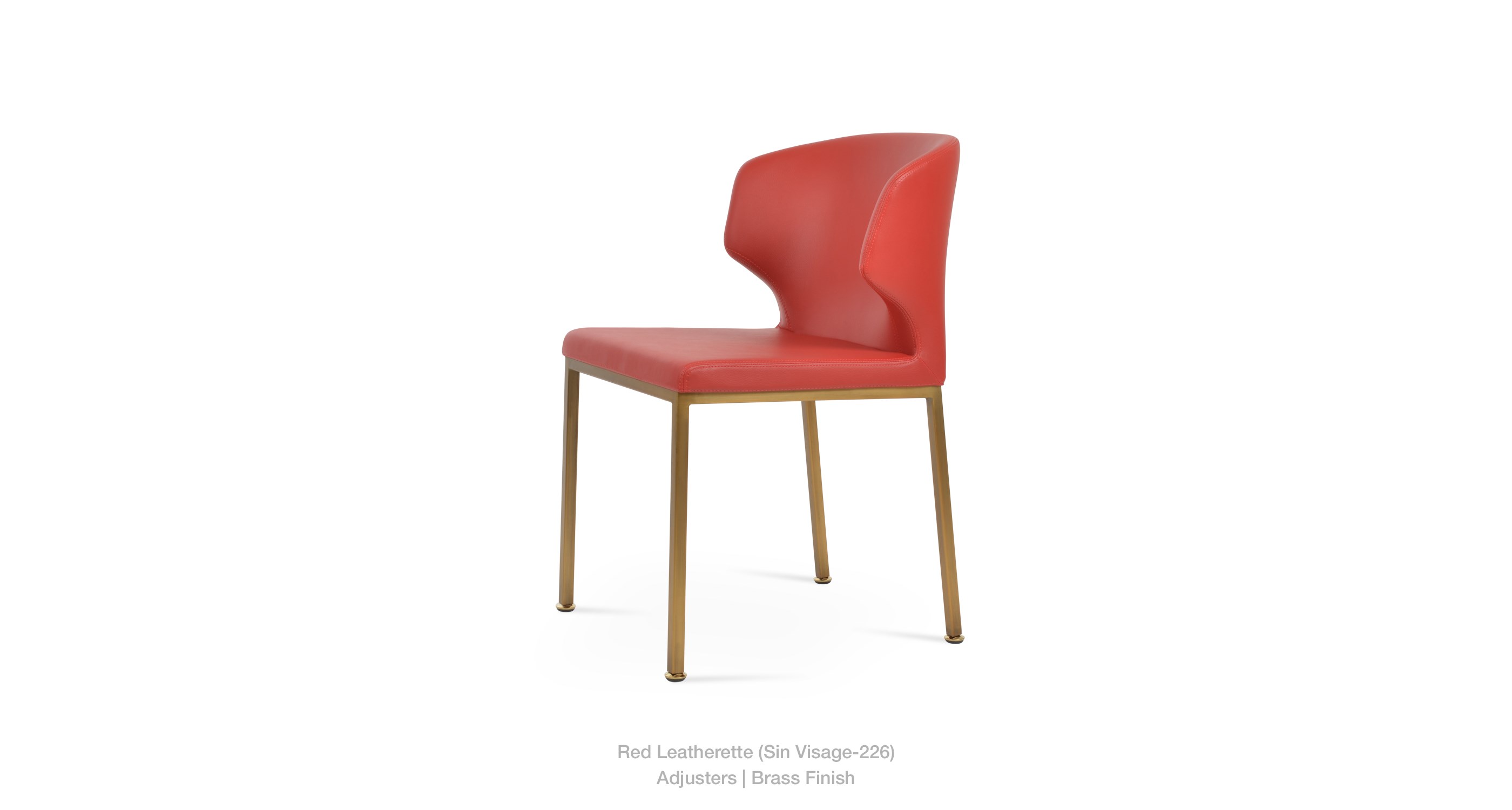 red leatherette - brass adjuster
