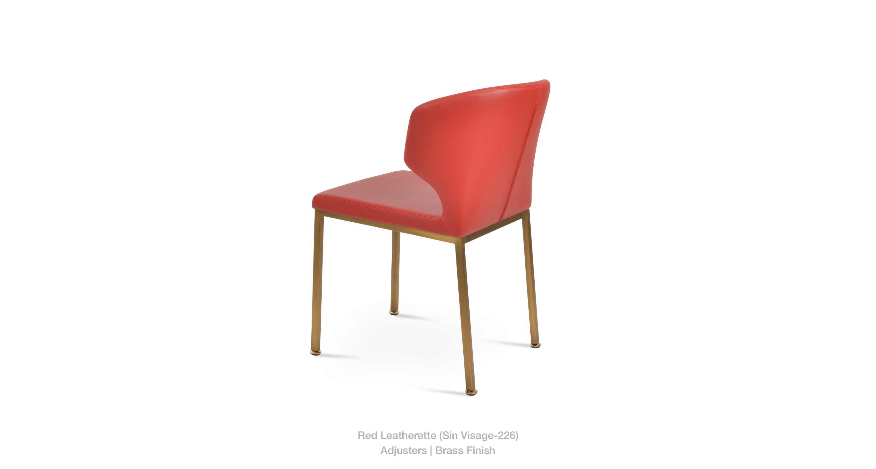 red leatherette - brass adjuster