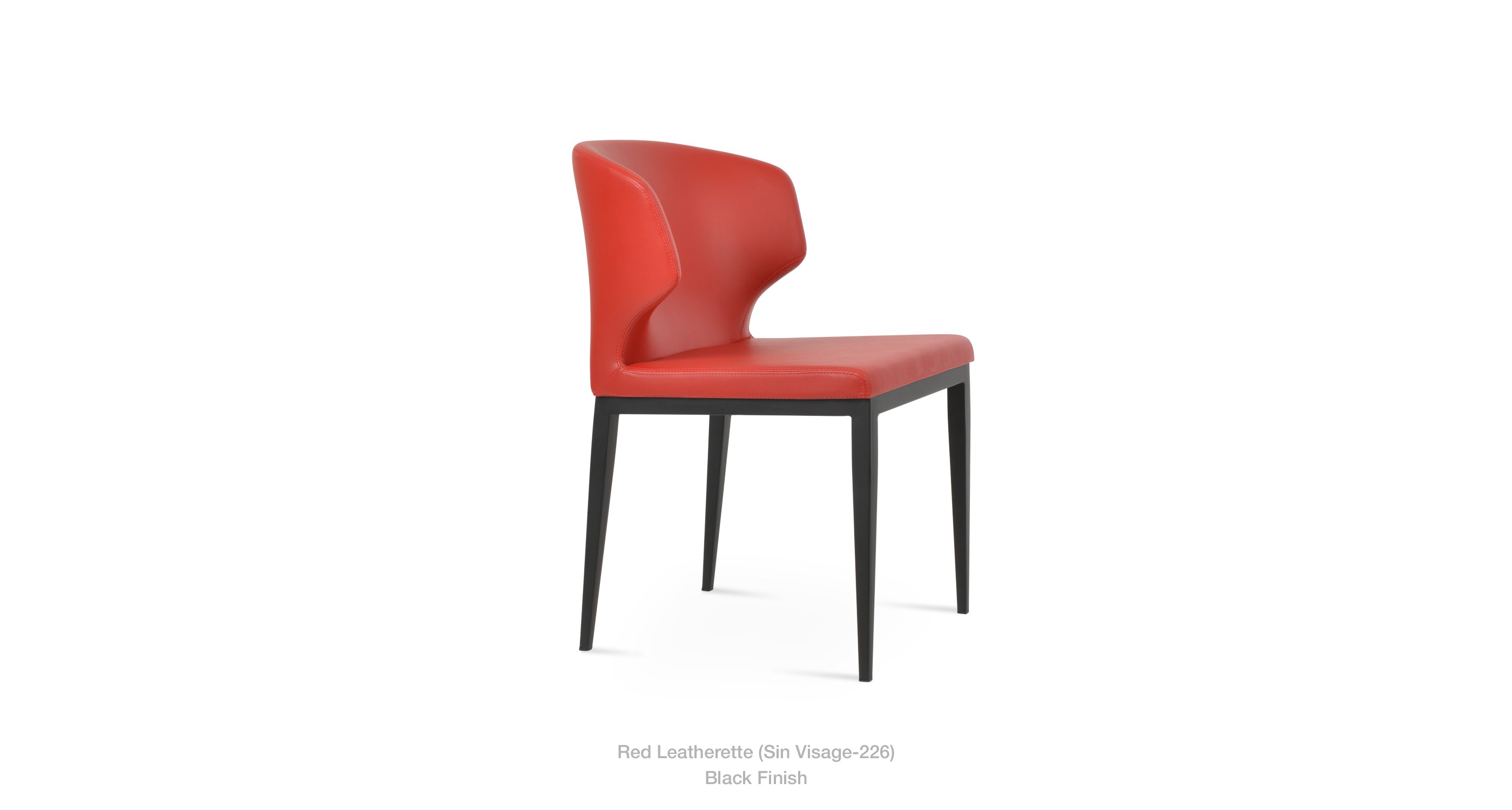 red leatherette - black