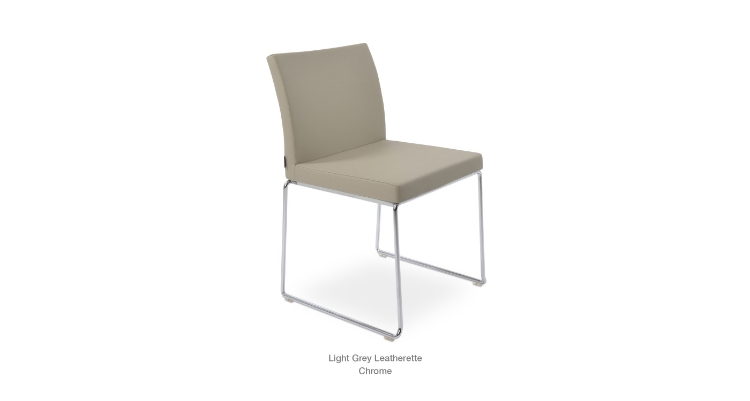 Aria Stackable Light Grey Leatherette