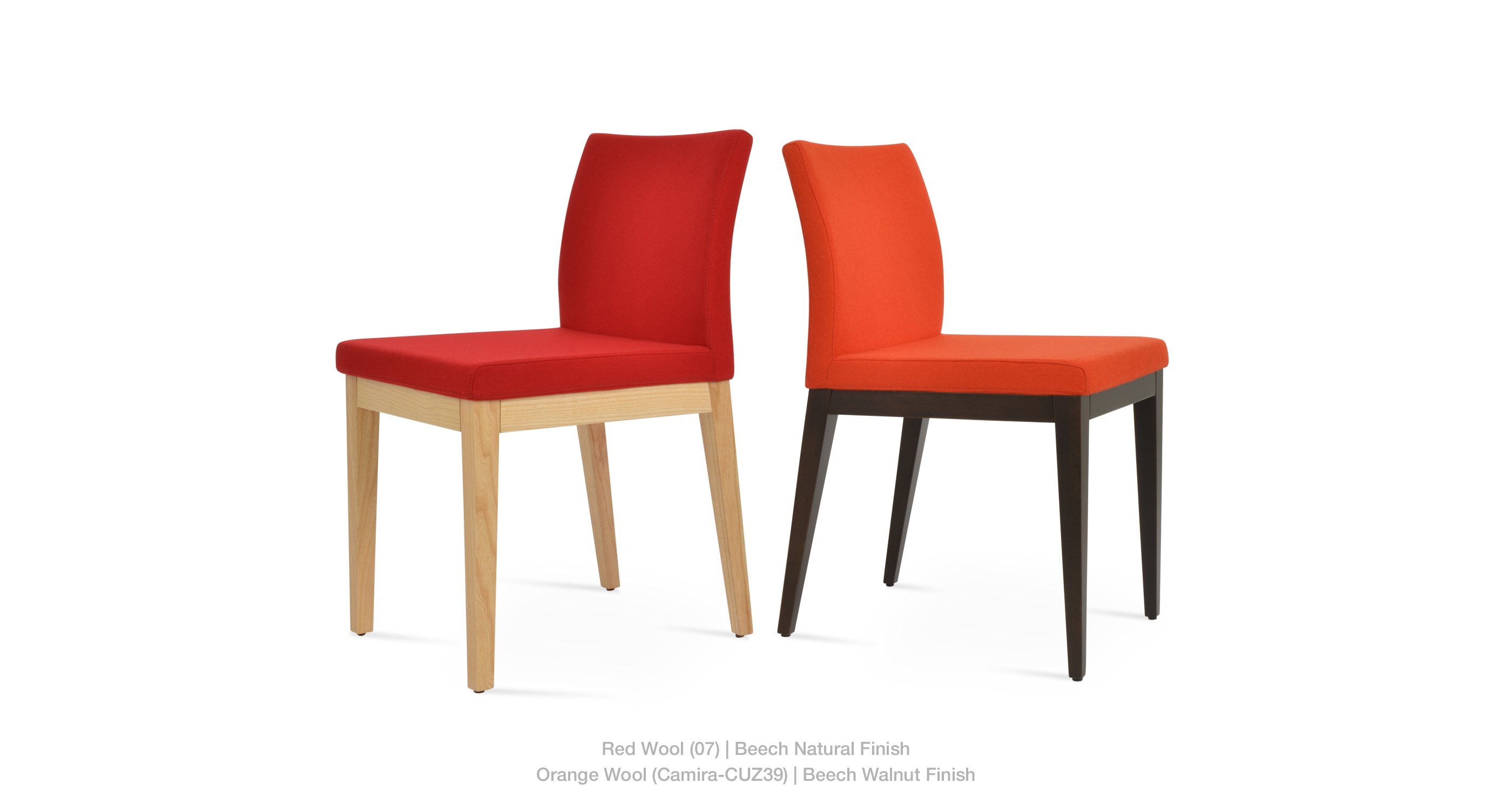 red wool - orange