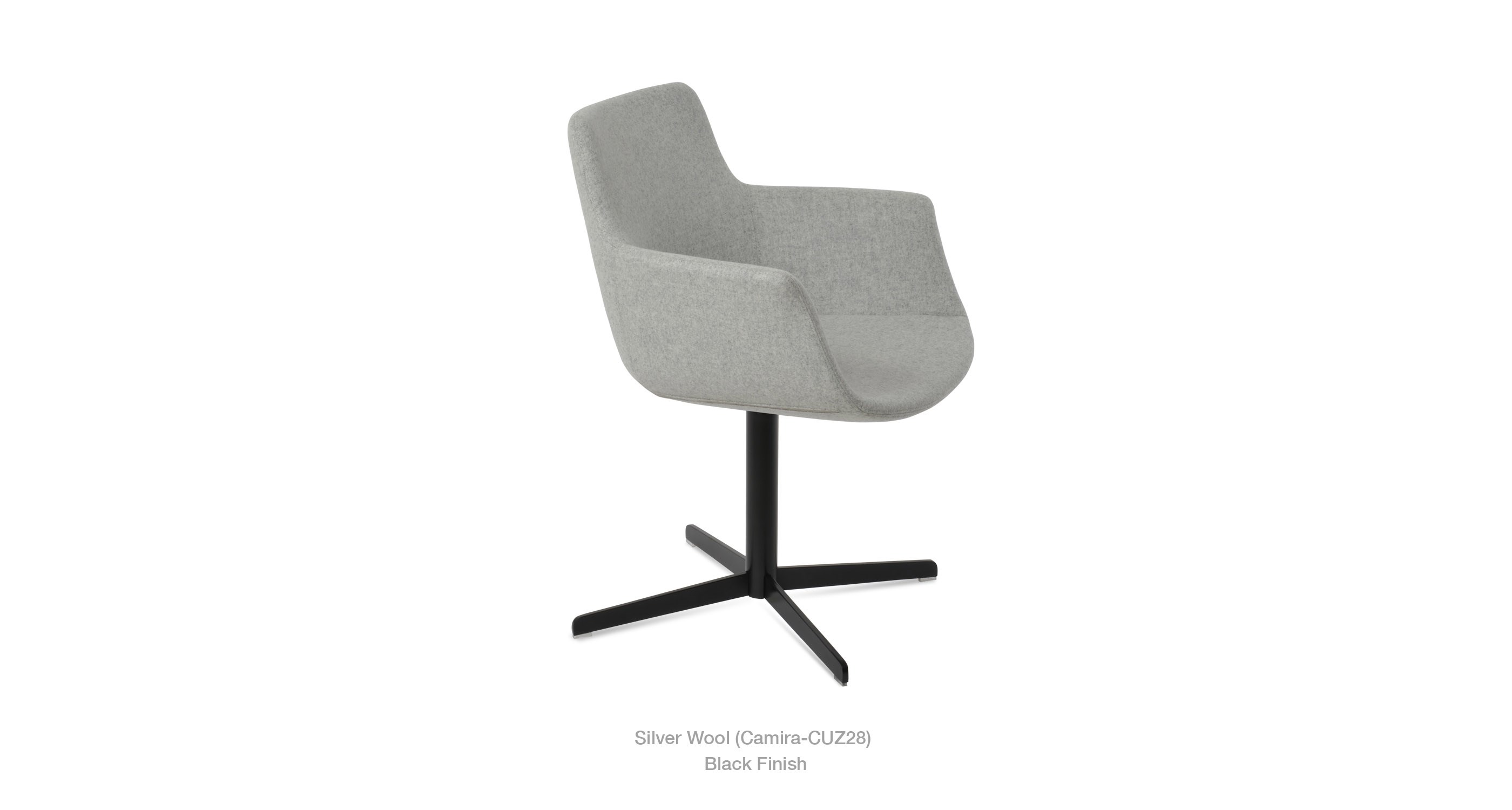 silver wool - black
