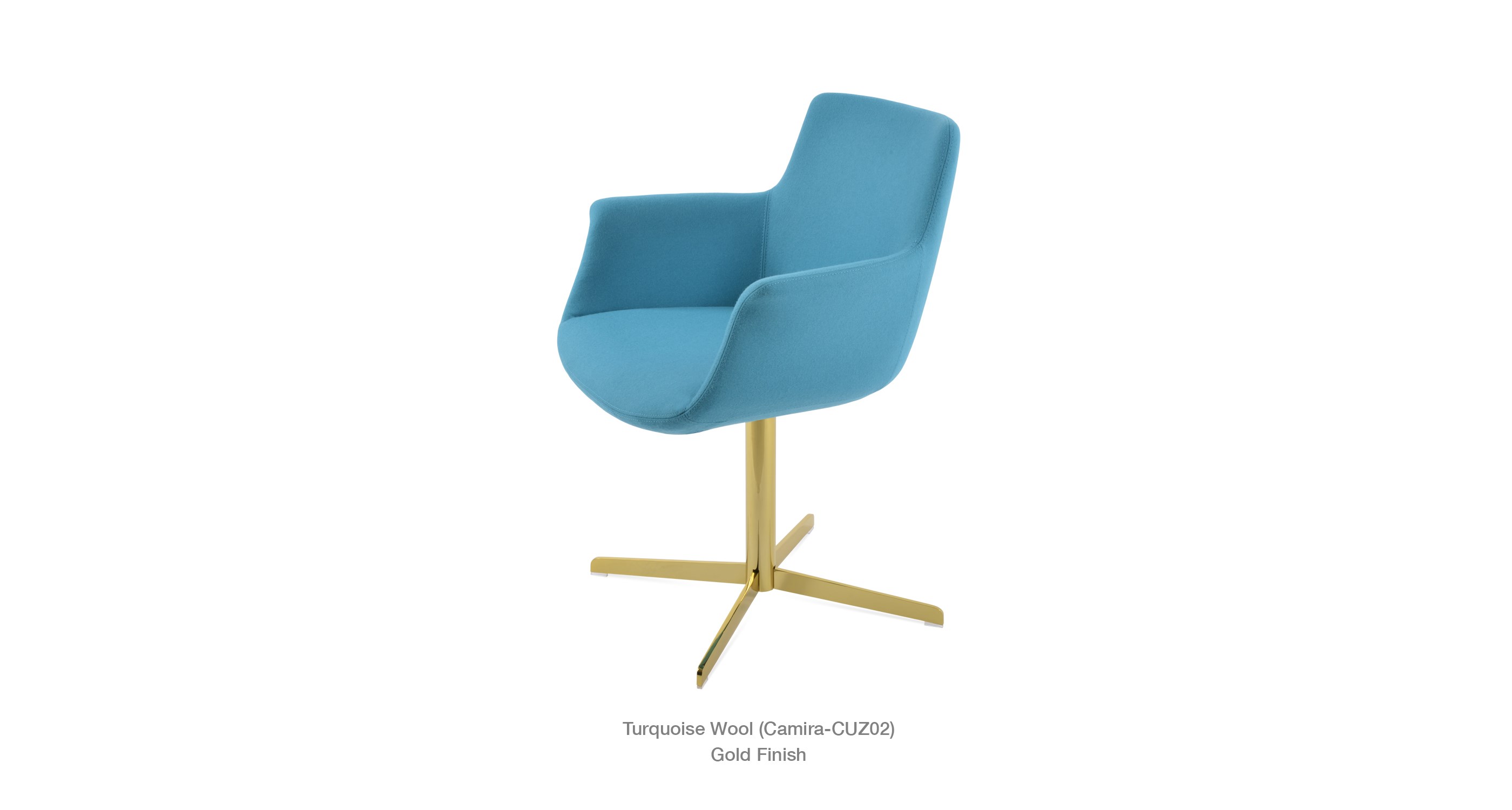 turquoise wool - gold