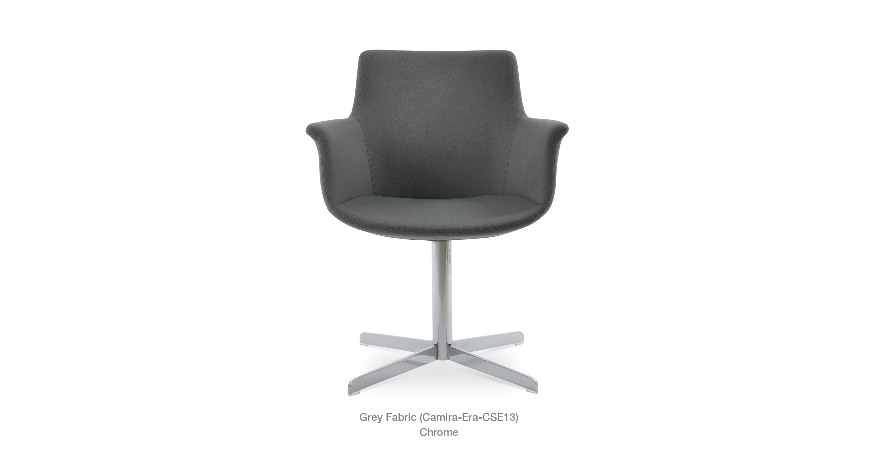 Bottega 4 Star Grey Fabric Chrome