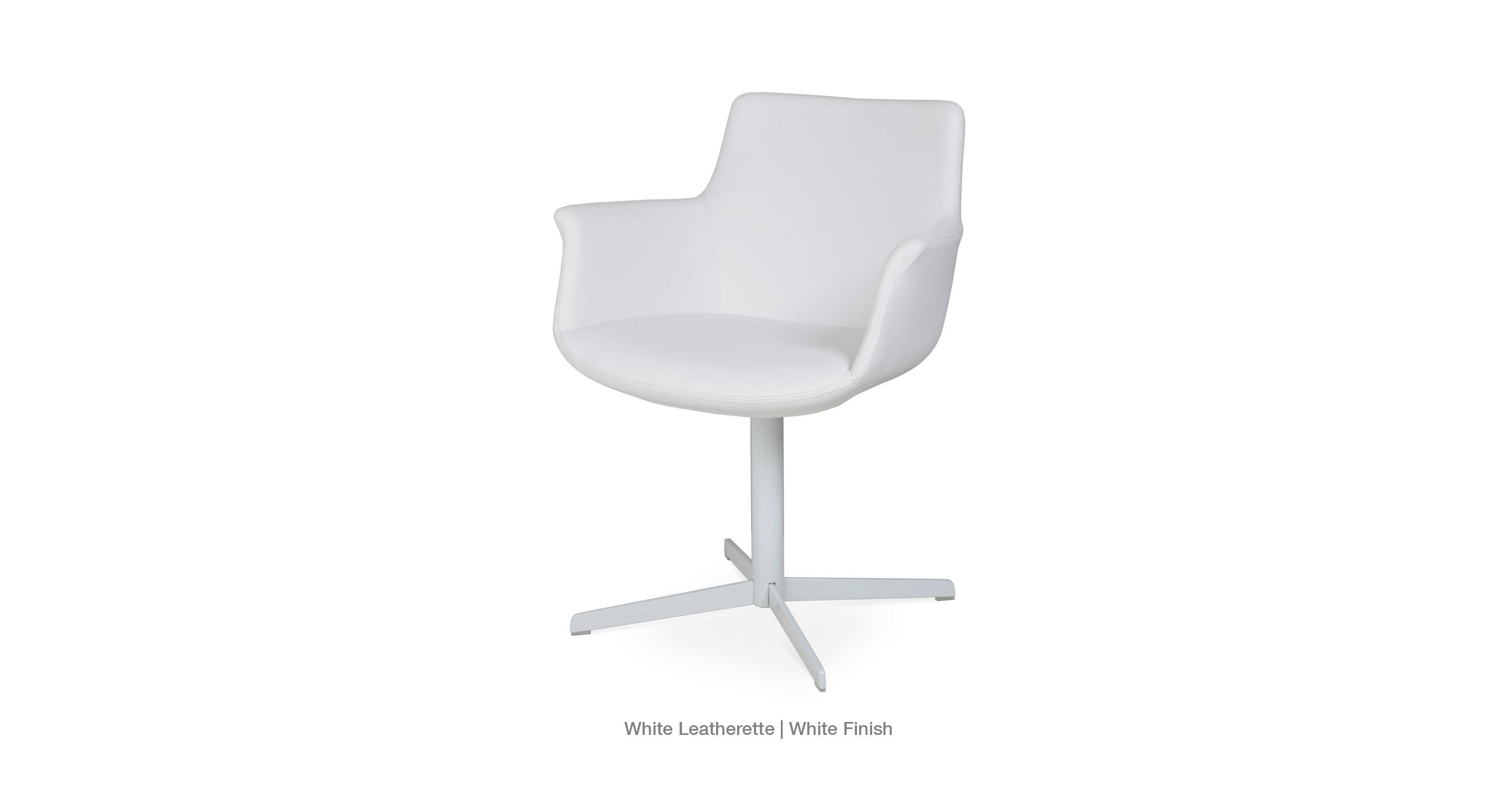 white leatherette