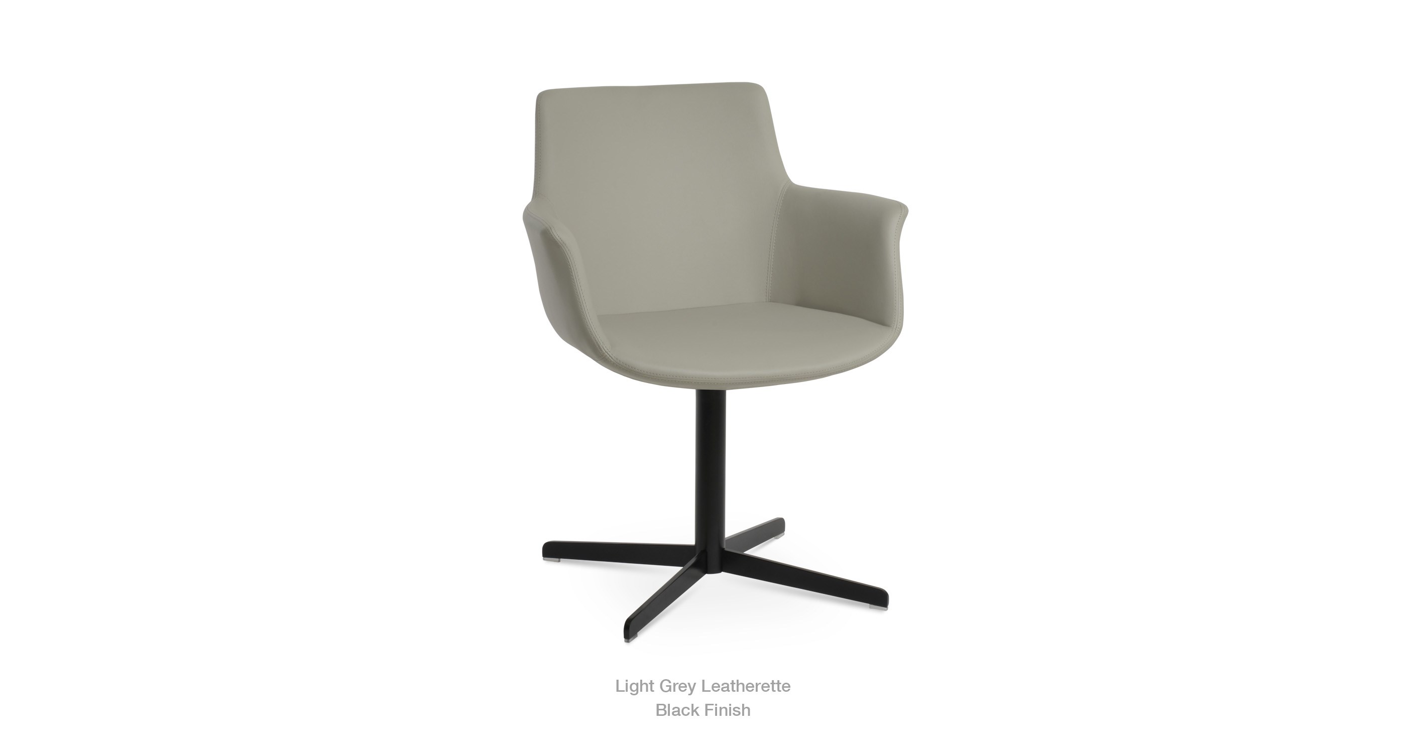 light grey leatherette