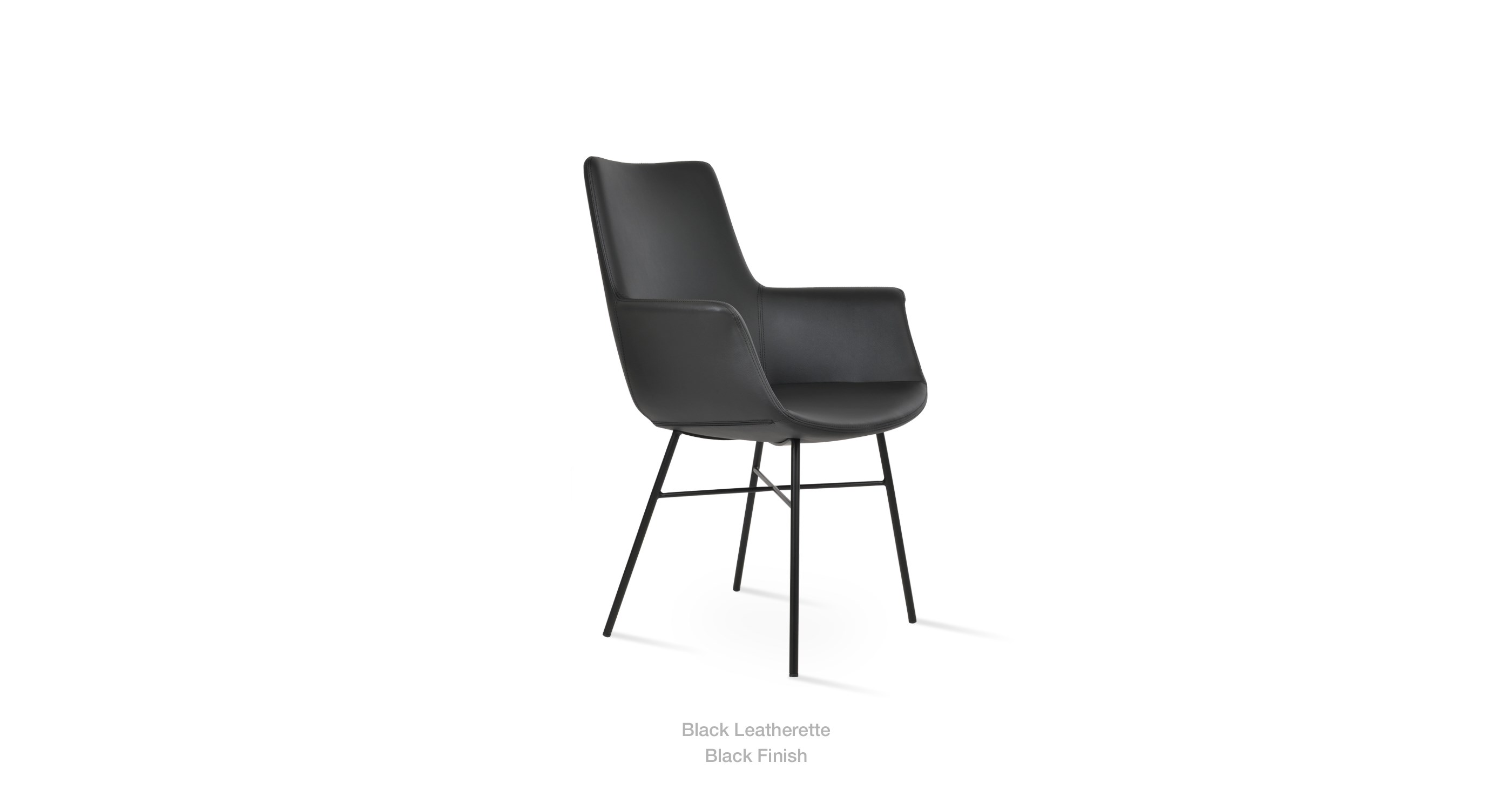 black leatherette - black
