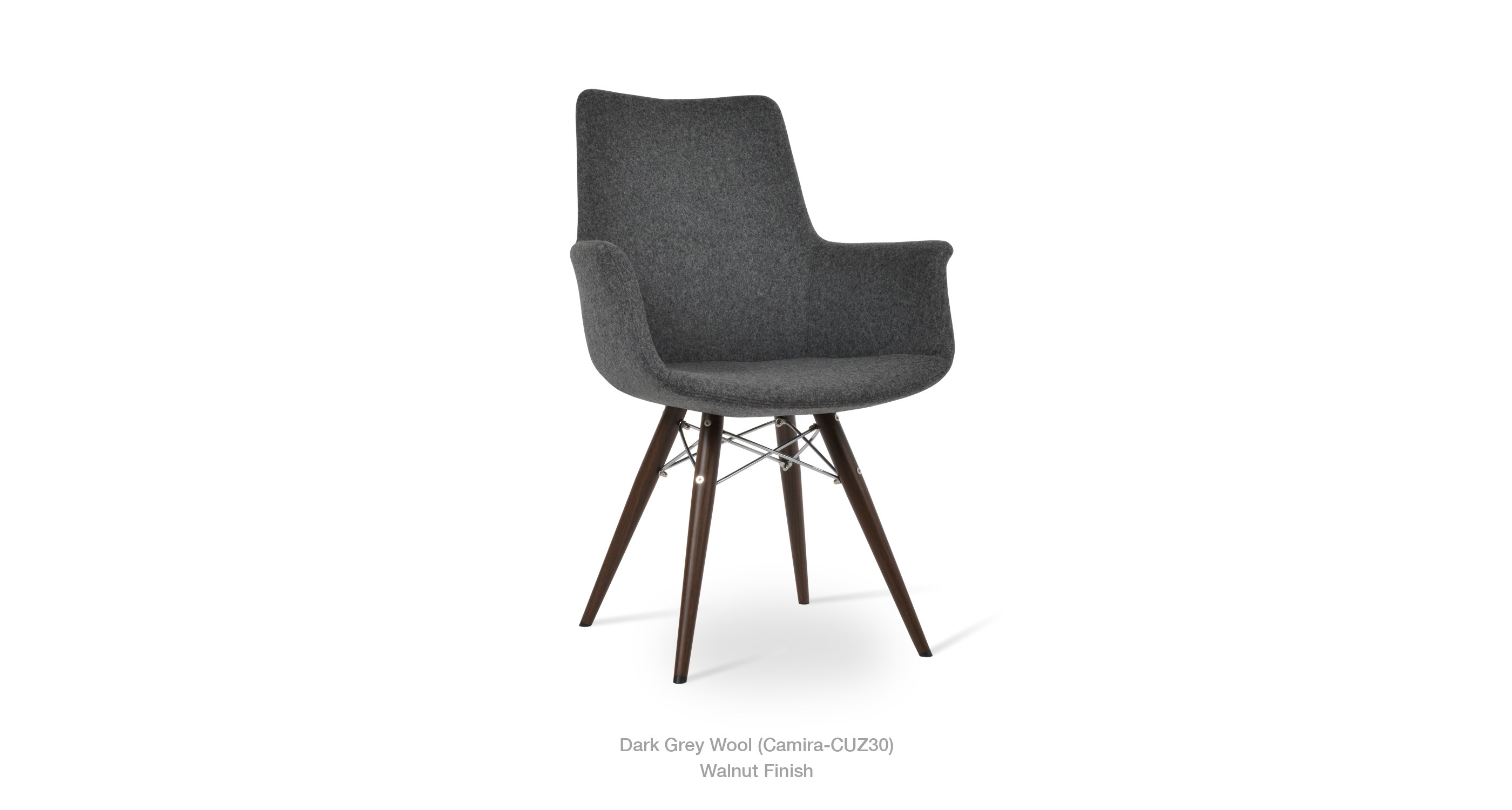Bottega Arm Mw Dark Grey Walnut