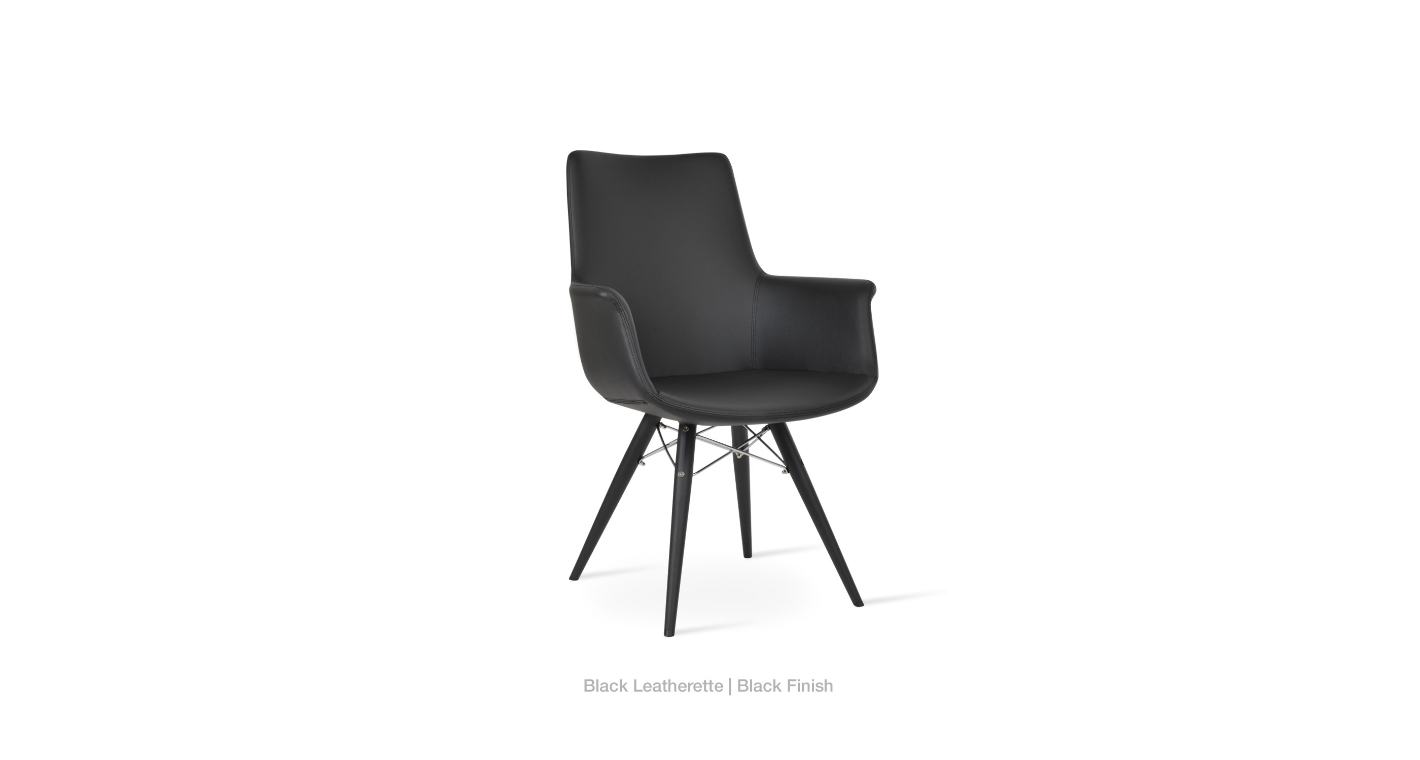 black leatherette - black