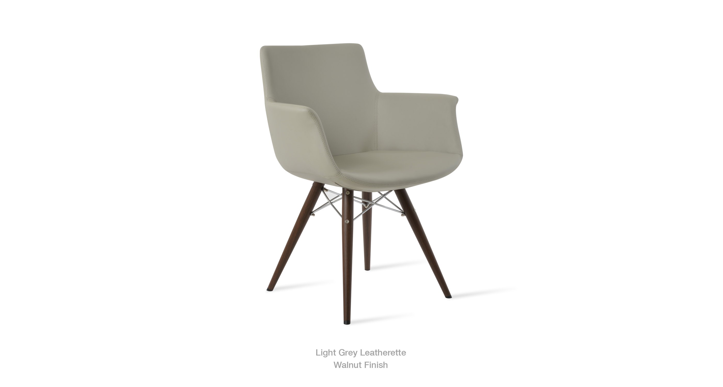 light grey leatherette